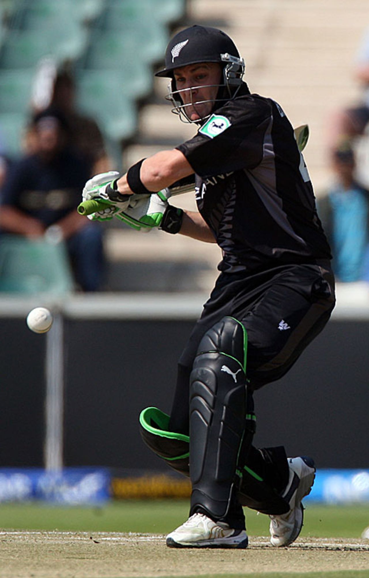 Brendon McCullum prepares to flail the ball, India v New Zealand, Group E, ICC World Twenty20, Johannesburg, September 16, 2007