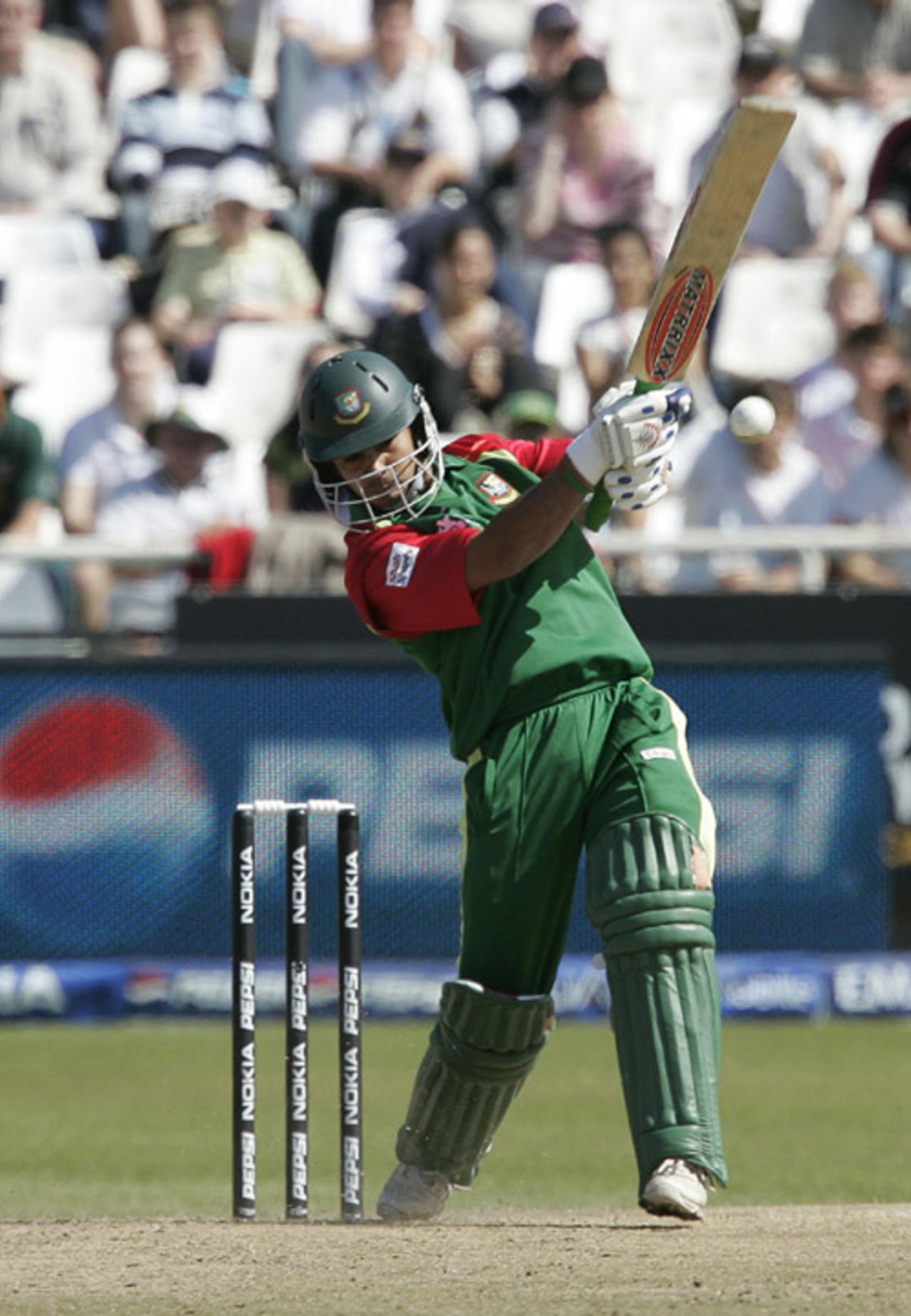 Nazimuddin swings the ball to the on side, Australia v Bangladesh, Group F, ICC World Twenty20, Cape Town, September 16, 2007