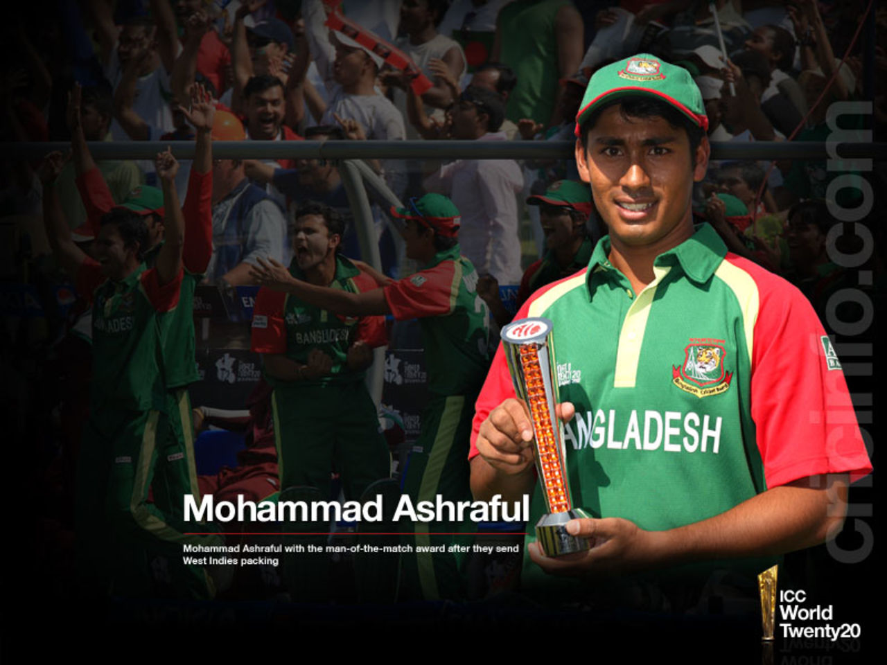Mohammad Ashraful with the Man-of-the-match award