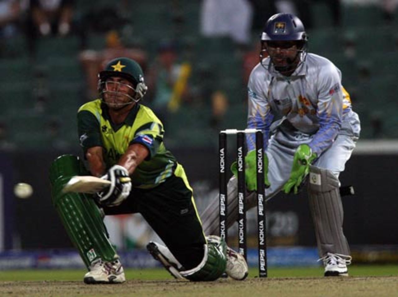 Younis Khan reverse sweeps one to the point boundary for four, Pakistan v Sri Lanka, Group F, ICC World Twenty20, Johannesburg, September 17, 2007