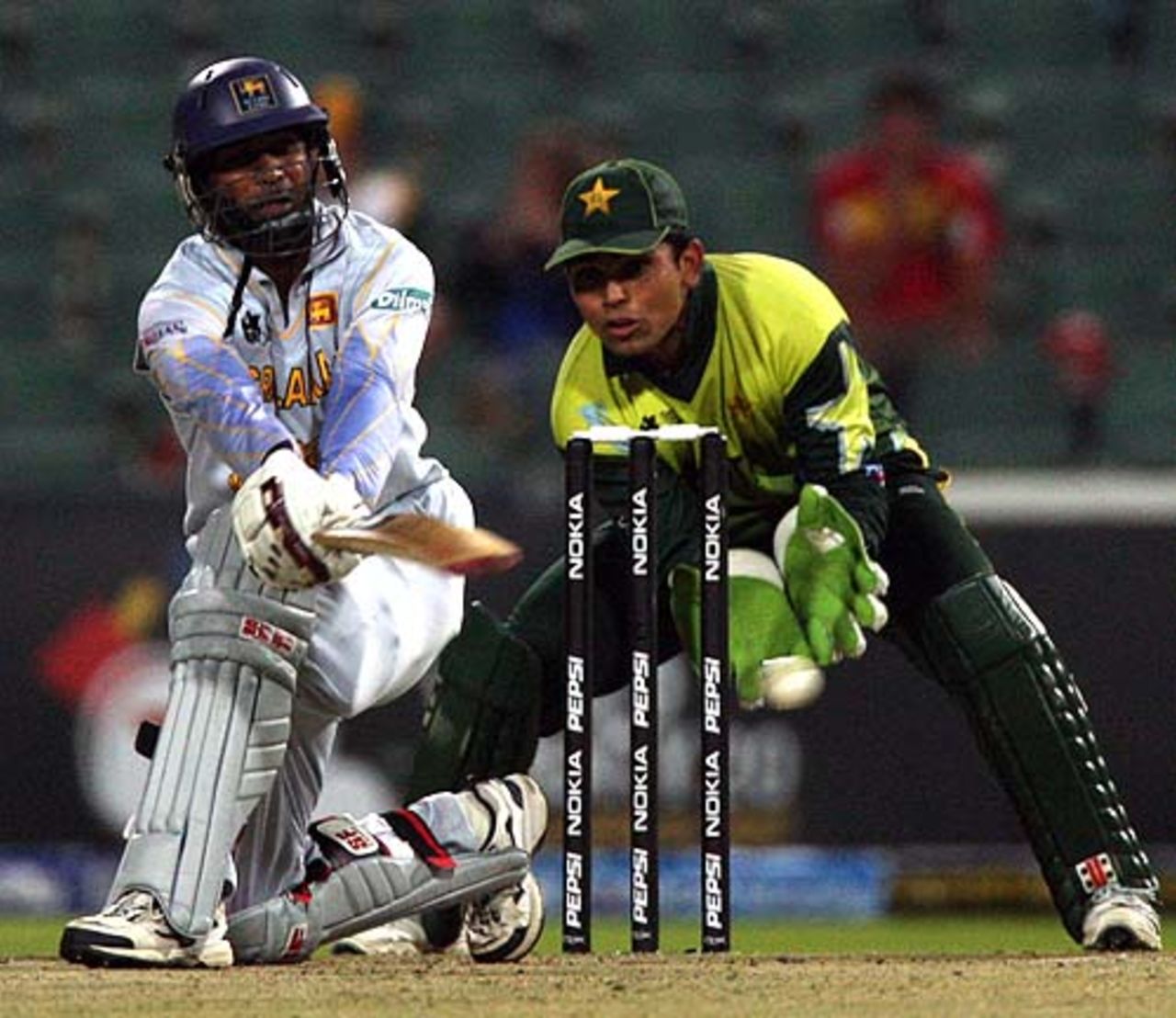 Chamara Silva plays the sweep shot, Pakistan v Sri Lanka, Group F, ICC World Twenty20, Johannesburg, September 17, 2007