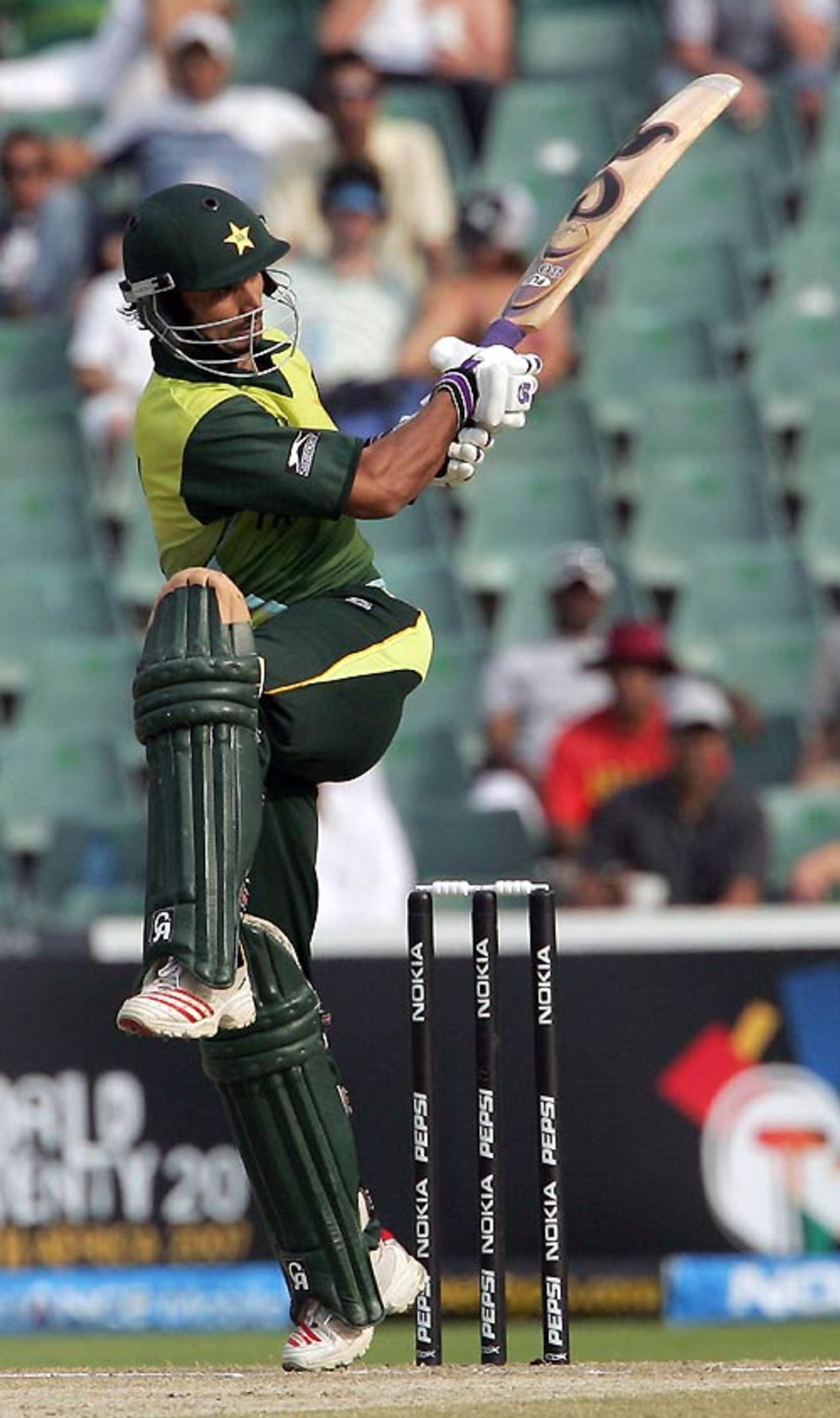 Imran Nazir fetches a six over long leg, Australia v Pakistan, Group F, ICC World Twenty20, Johannesburg, September 18, 2007
