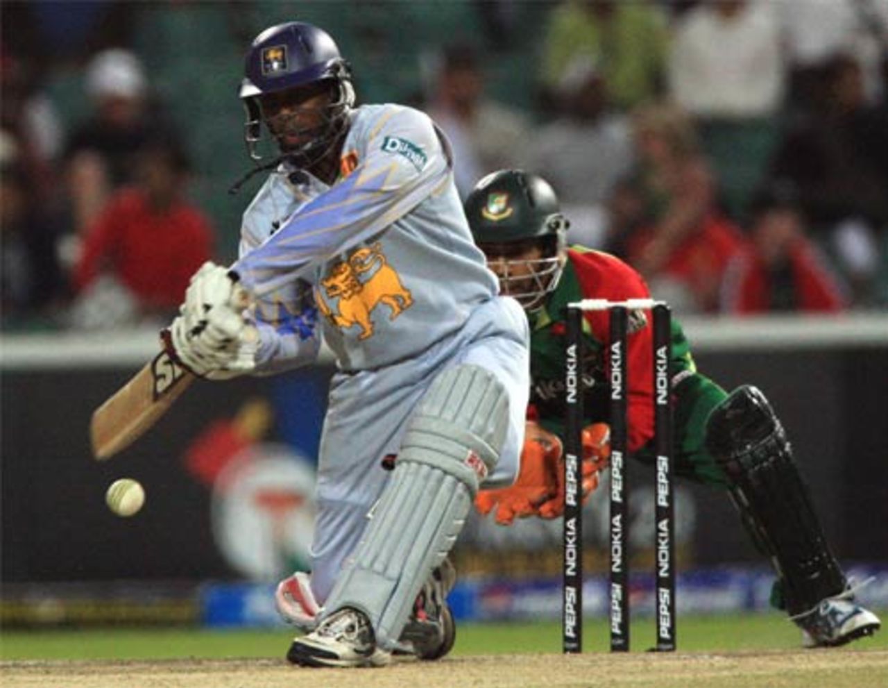 Chamara Silva prepares to play a sweep shot, Bangladesh v Sri Lanka, Group F, ICC World Twenty20, Johannesburg, September 18, 2007