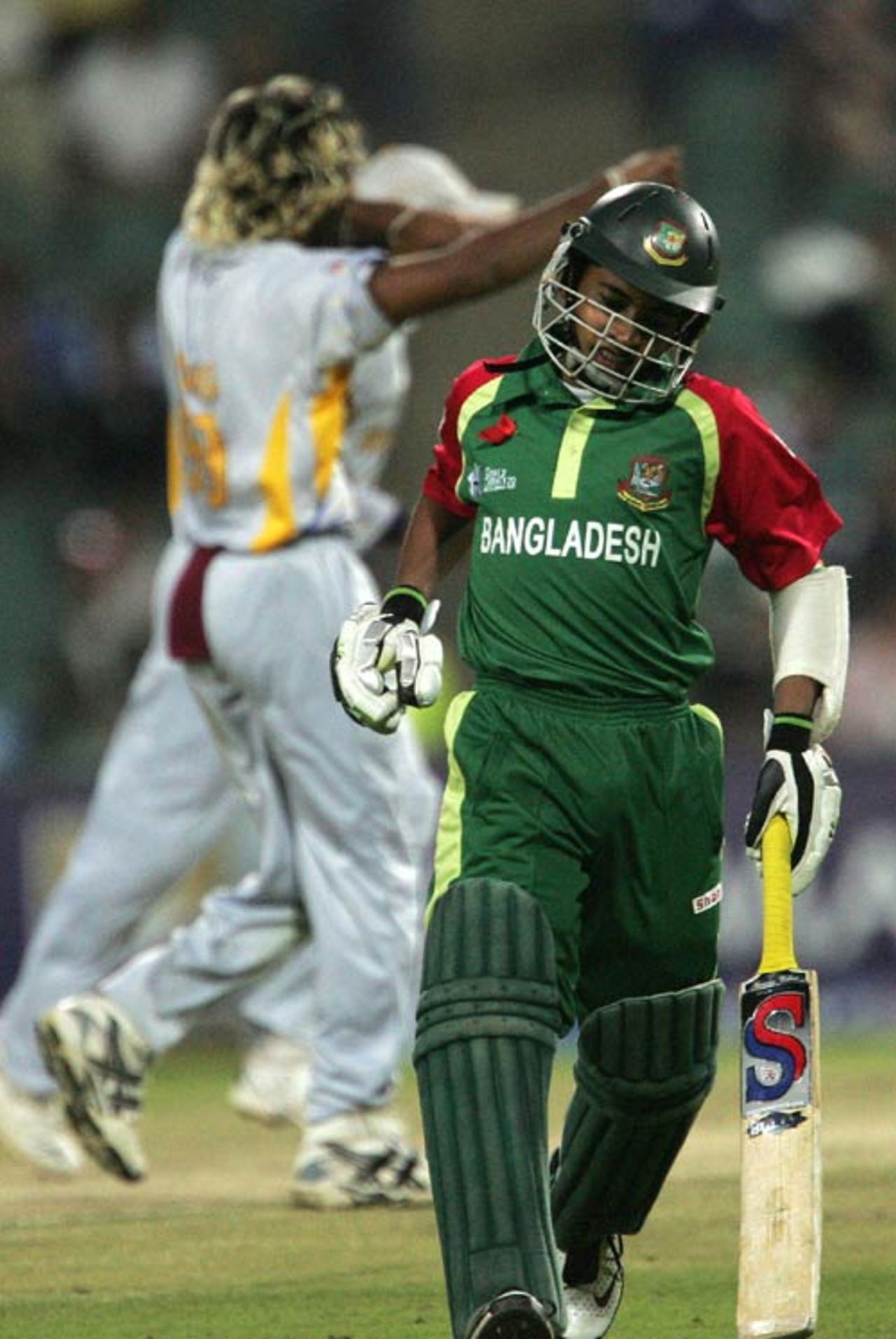 Mushfiqur Rahim walks back after being run out, Bangladesh v Sri Lanka, Group F, ICC World Twenty20, Johannesburg, September 18, 2007