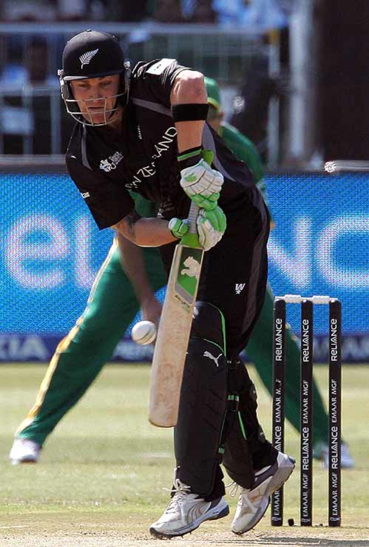 Brendon McCullum tries to guide one to the leg side, South Africa v New Zealand, Group E, ICC World Twenty20, Durban, September 19, 2007