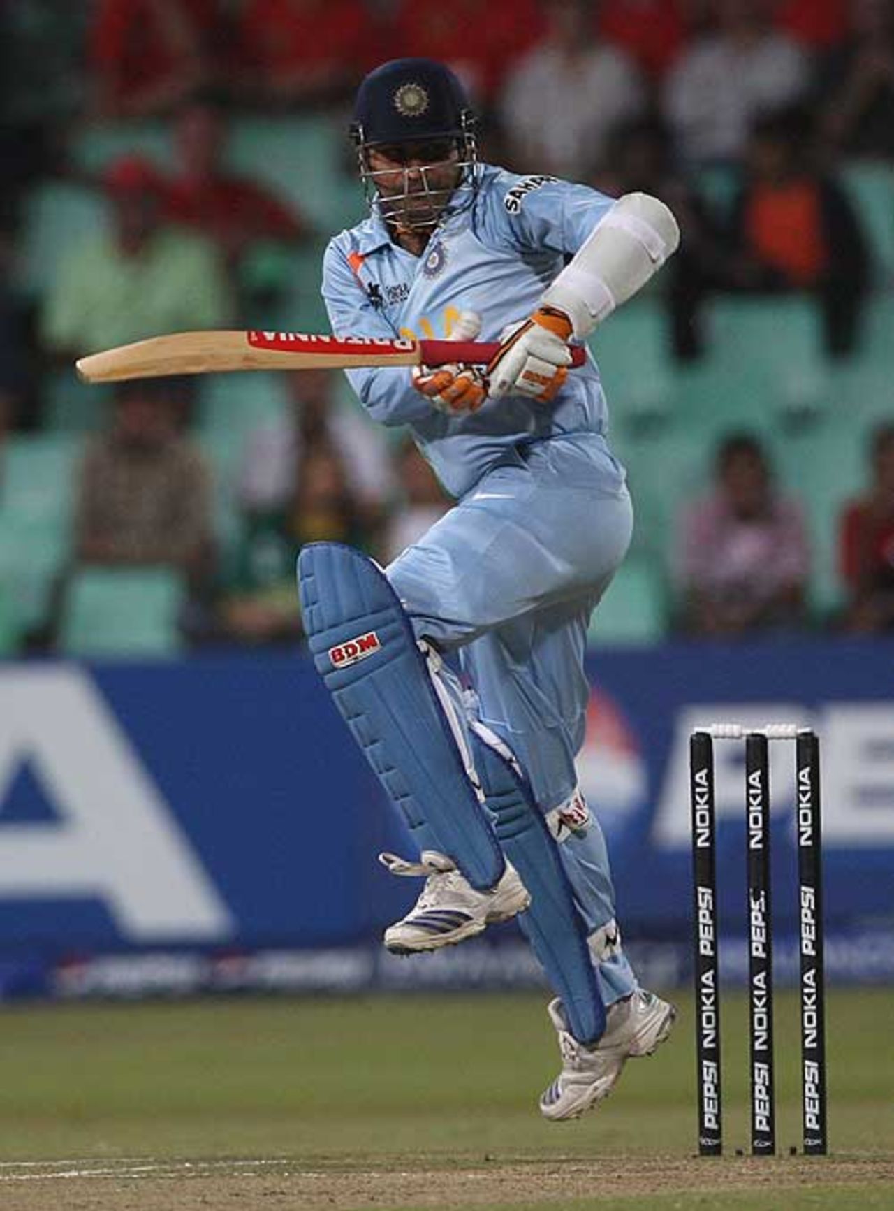 Virender Sehwag flicks off his pads, England v India, Group E, ICC World Twenty20, Durban, September 19, 2007