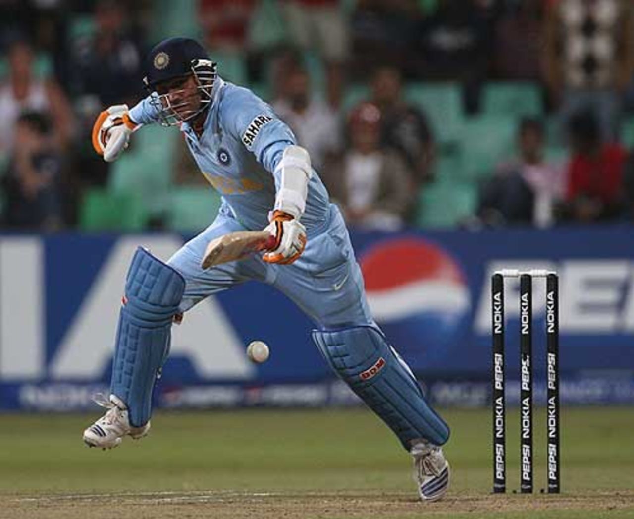 Virender Sehwag hurdles the ball as he goes for a quick single, England v India, Group E, ICC World Twenty20, Durban, September 19, 2007