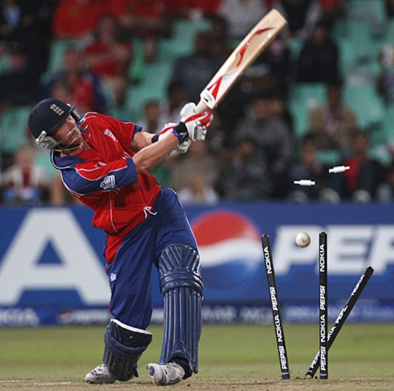 Paul Collingwood heaves and misses, England v India, Group E, ICC World Twenty20, Durban, September 19, 2007