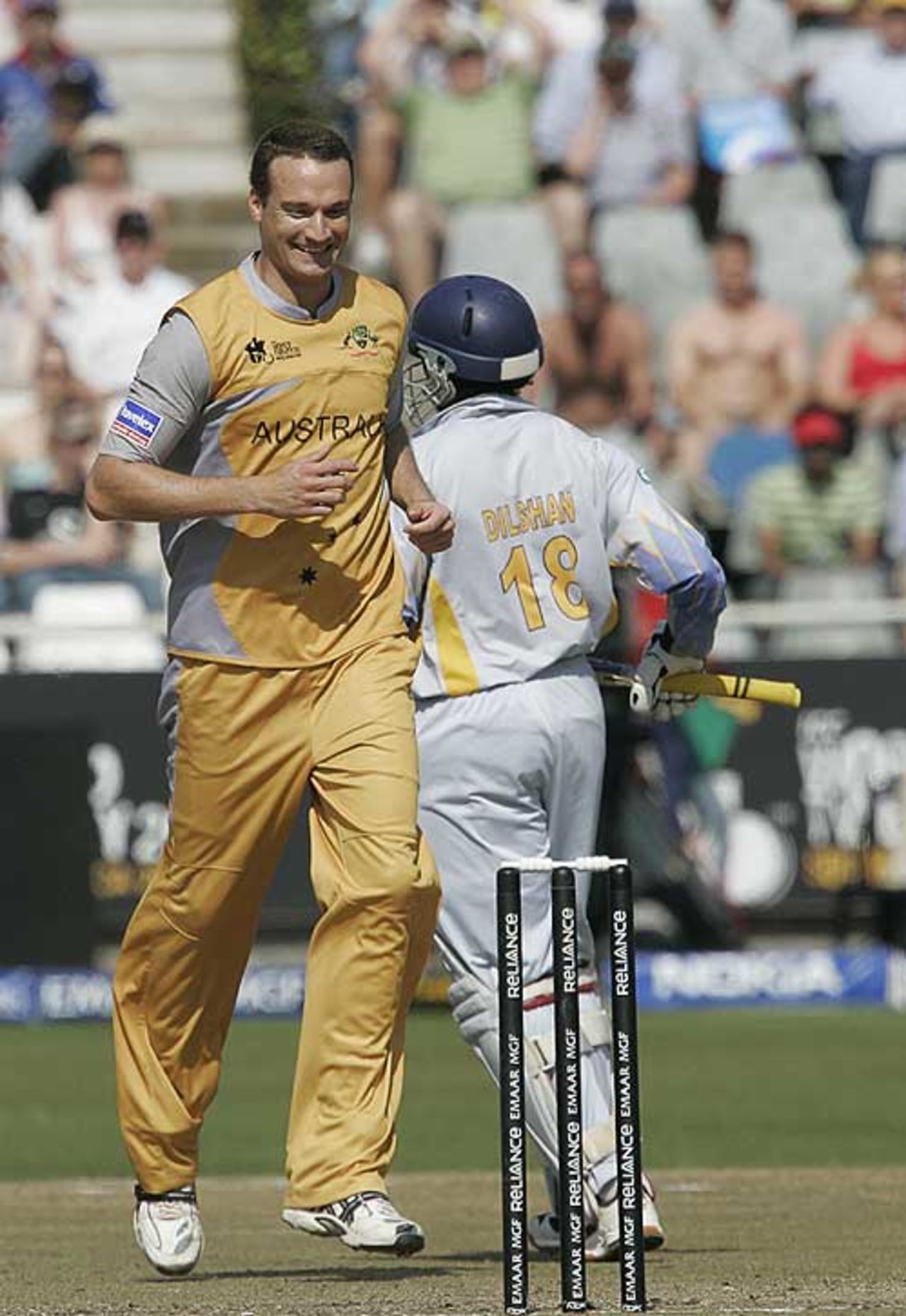 Stuart Clark was the pick of Australia's bowlers with 4 for 20, Australia v Sri Lanka, Group F, ICC World Twenty20, Cape Town, September 20, 2007