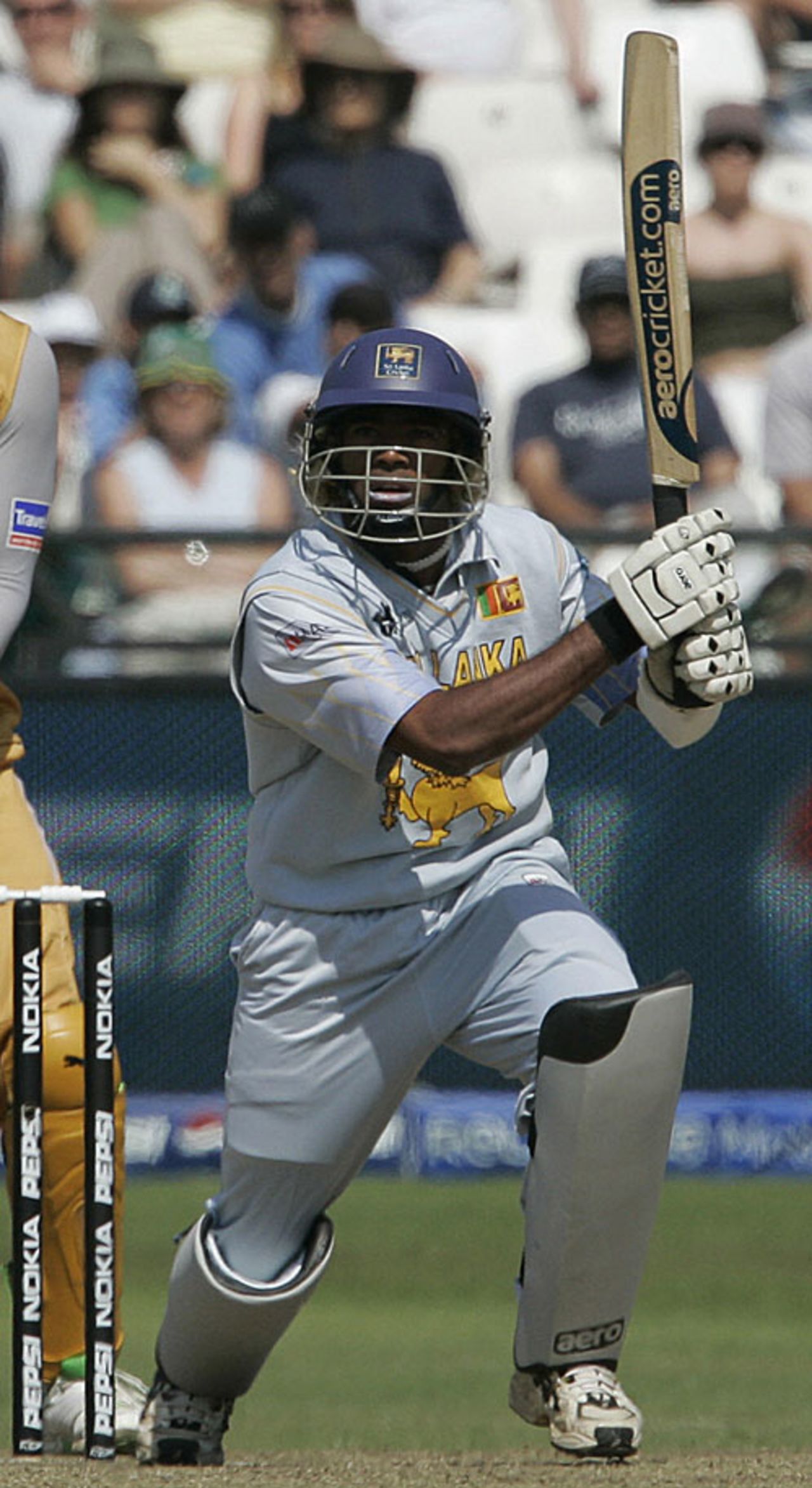 Lasith Malinga drives through the off side, Australia v Sri Lanka, Group F, ICC World Twenty20, Cape Town, September 20, 2007