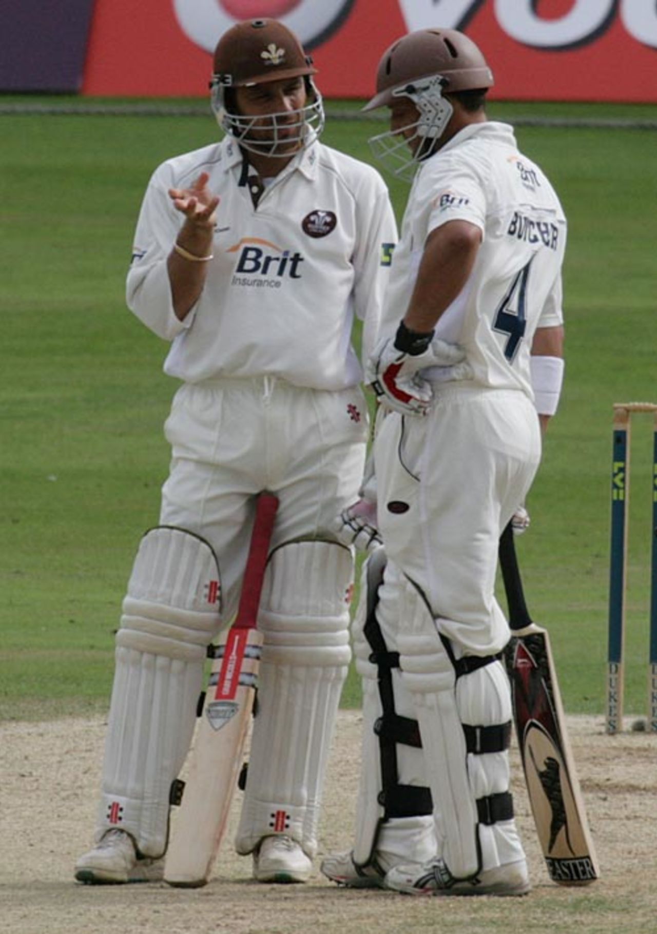 Mark Ramprakash and Mark Butcher chat between overs, Surrey v Lancashire, The Oval, September 21, 2997