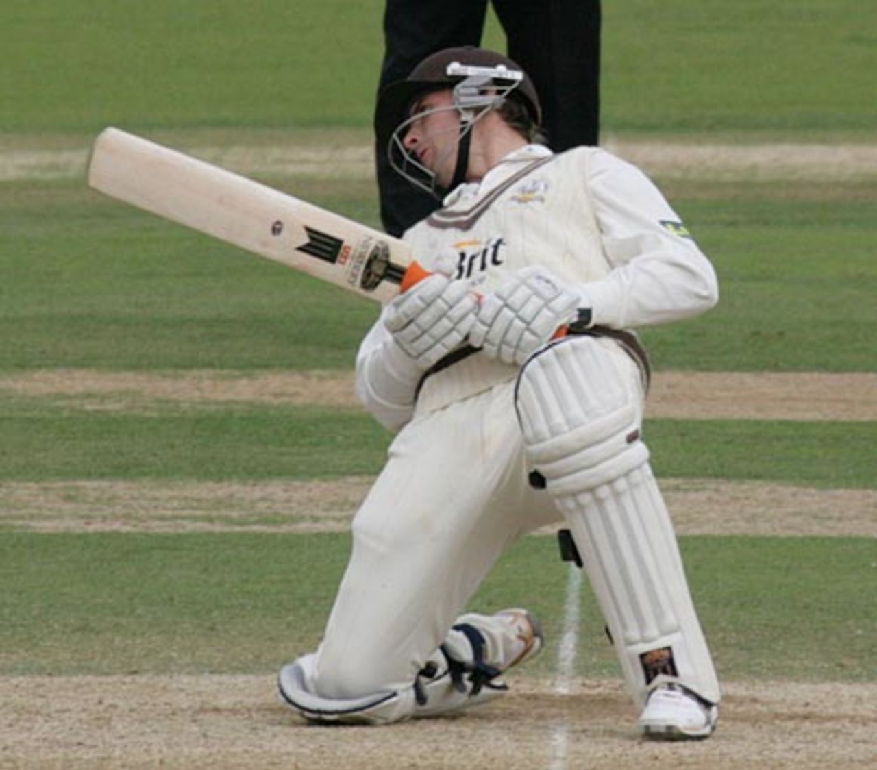 Stewart Walters evades a bouncer, Surrey v Lancashire, The Oval, September 21, 2997