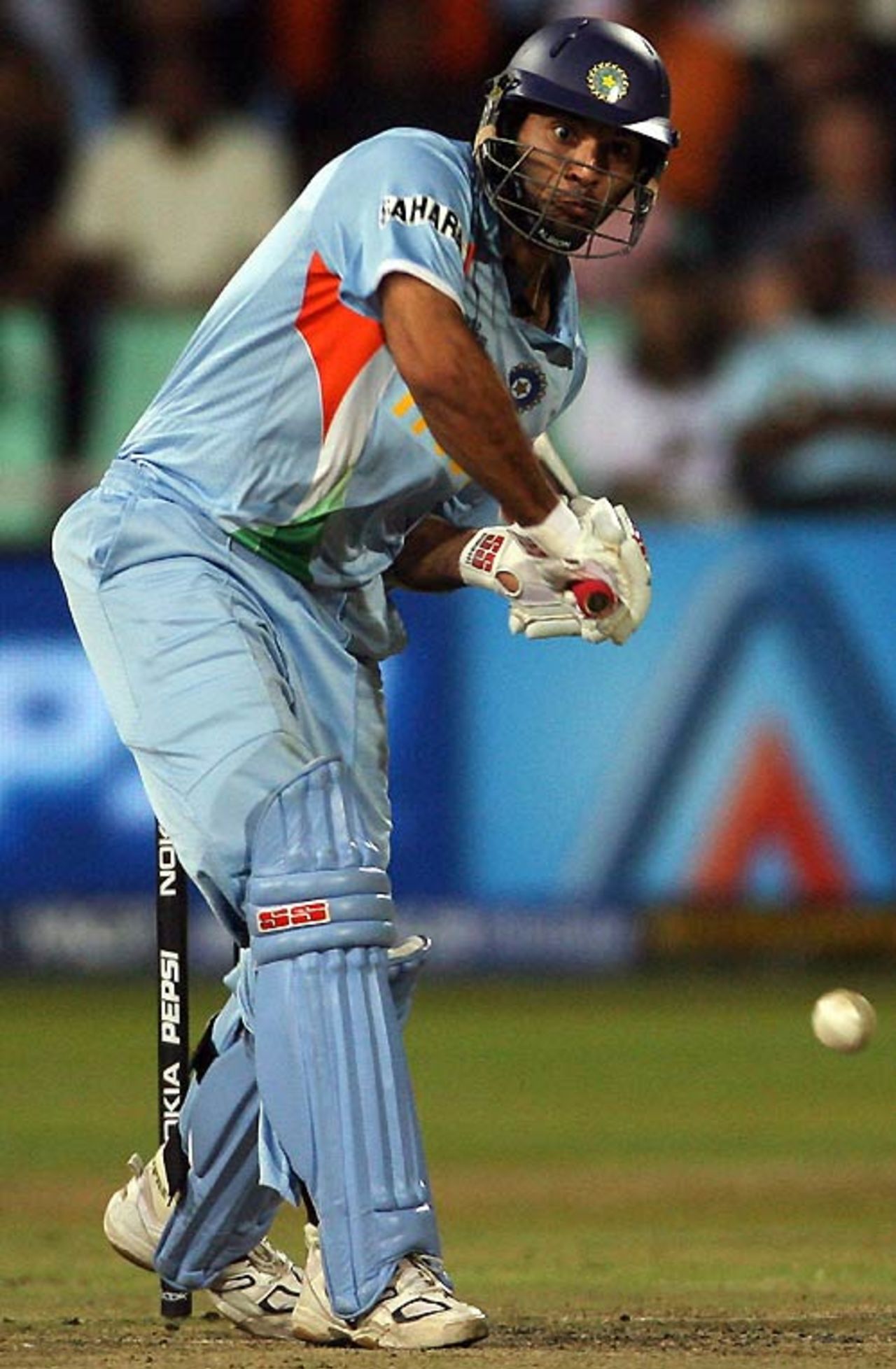 Yuvraj Singh blasts his way to another blitzkrieg half-century, Australia v India, 2nd semi-final, ICC World Twenty20, Durban, September 22, 2007