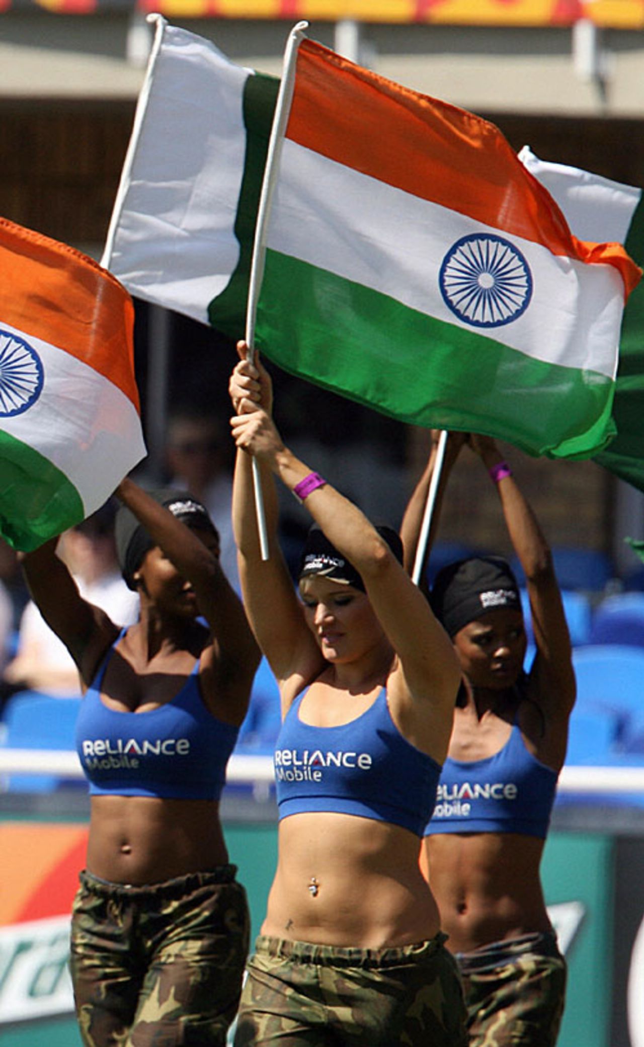 Dancers work up the atmosphere ahead of the match, India v Pakistan, ICC World Twenty20 final, Johannesburg, September 24, 2007