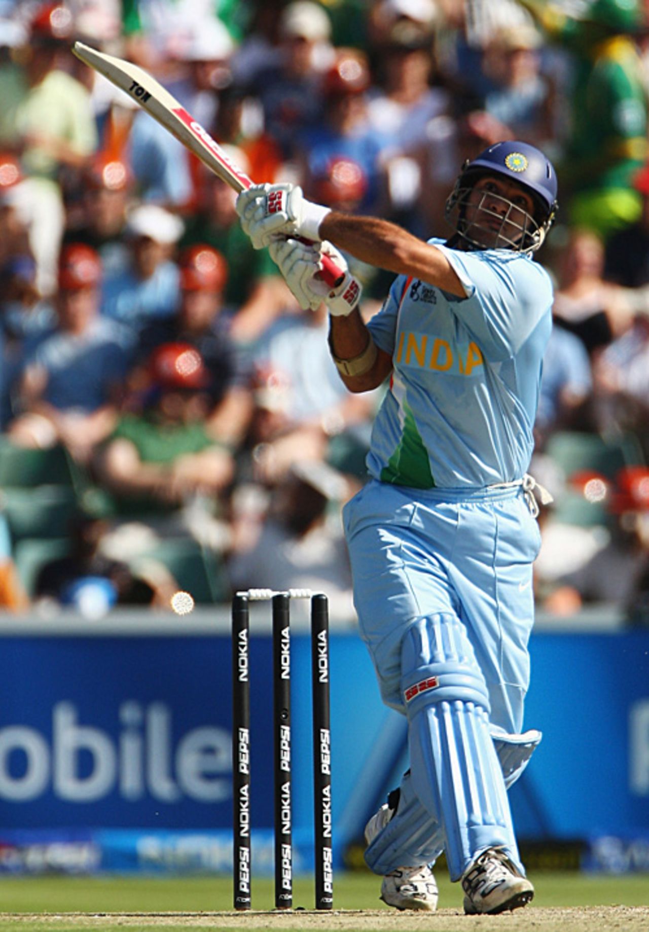 Yuvraj Singh swings across the line, India v Pakistan, ICC World Twenty20 final, Johannesburg, September 24, 2007