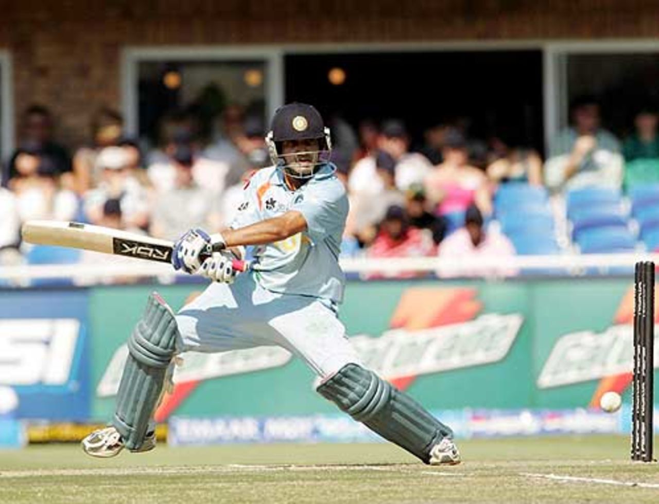 Gautam Gambhir cuts during his innings of 75 from 54 balls, India v Pakistan, ICC World Twenty20 final, Johannesburg, September 24, 2007