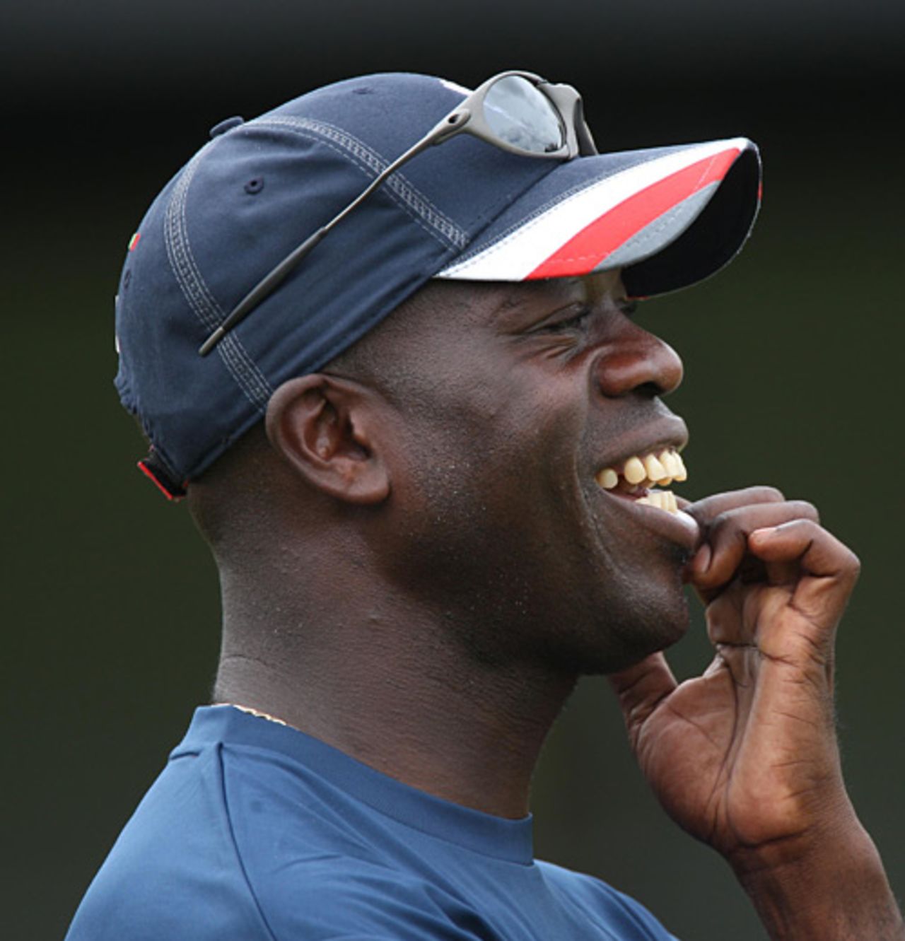 Ottis Gibson, England's stand-in bowling coach, watches them beat a Sri Lanka Cricket XI, Colombo, September 28, 2007