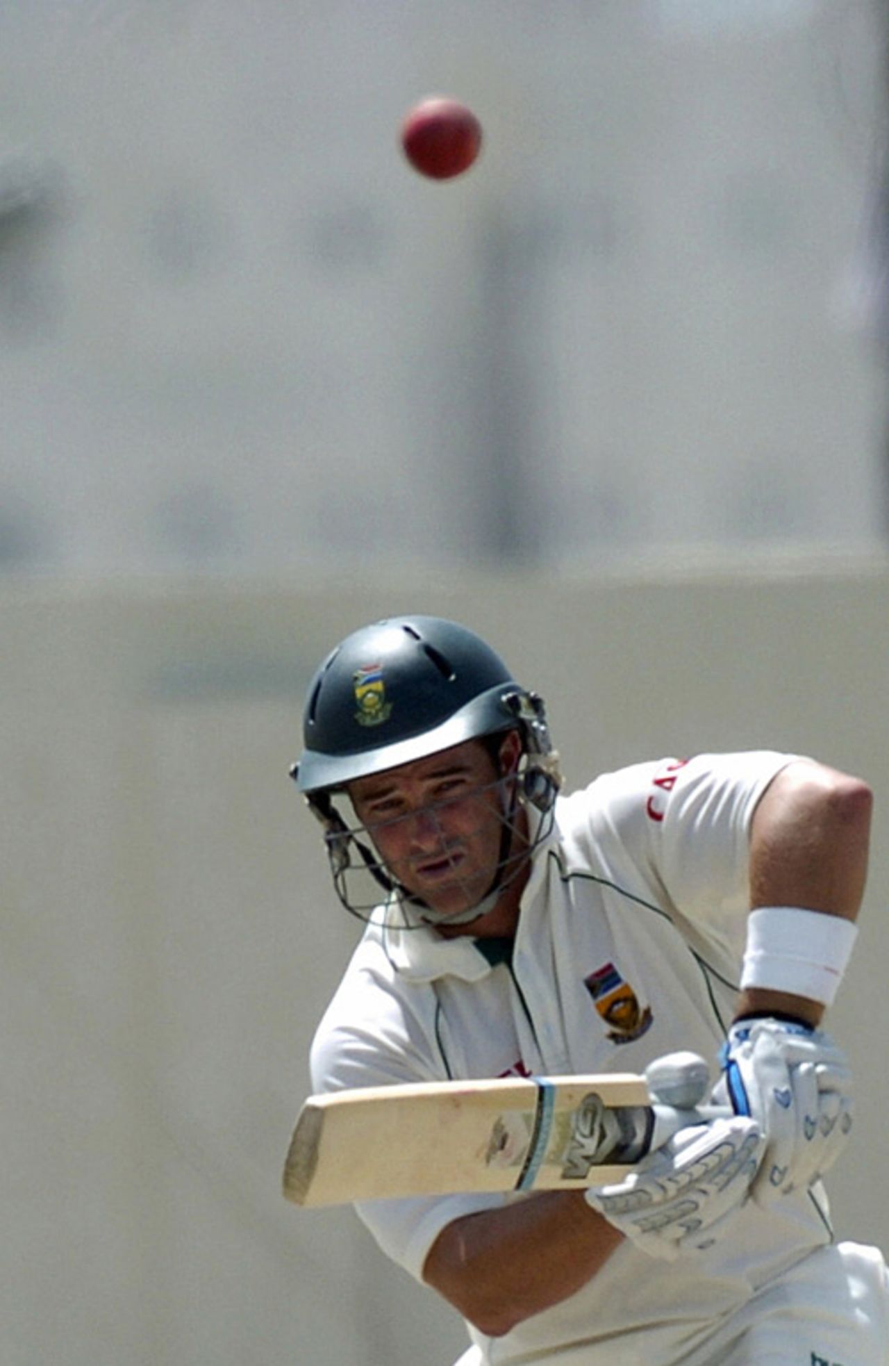 Mark Boucher ducks beneath a bouncer, Patron's XI v South Africans, Karachi, September 28, 2007