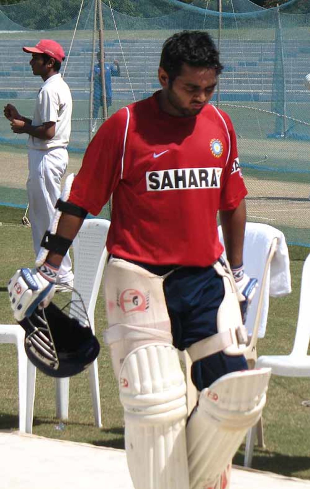 Parthiv Patel at a practice session, Mumbai v Rest of India, Irani Trophy 2007-08, Rajkot, October 5, 2007