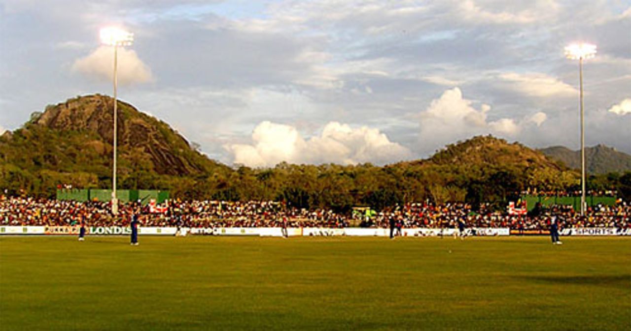 A wide-angle view of the Rangiri Dambulla International Stadium, Sri Lanka v England, 3rd ODI, Dambulla, October 7, 2007