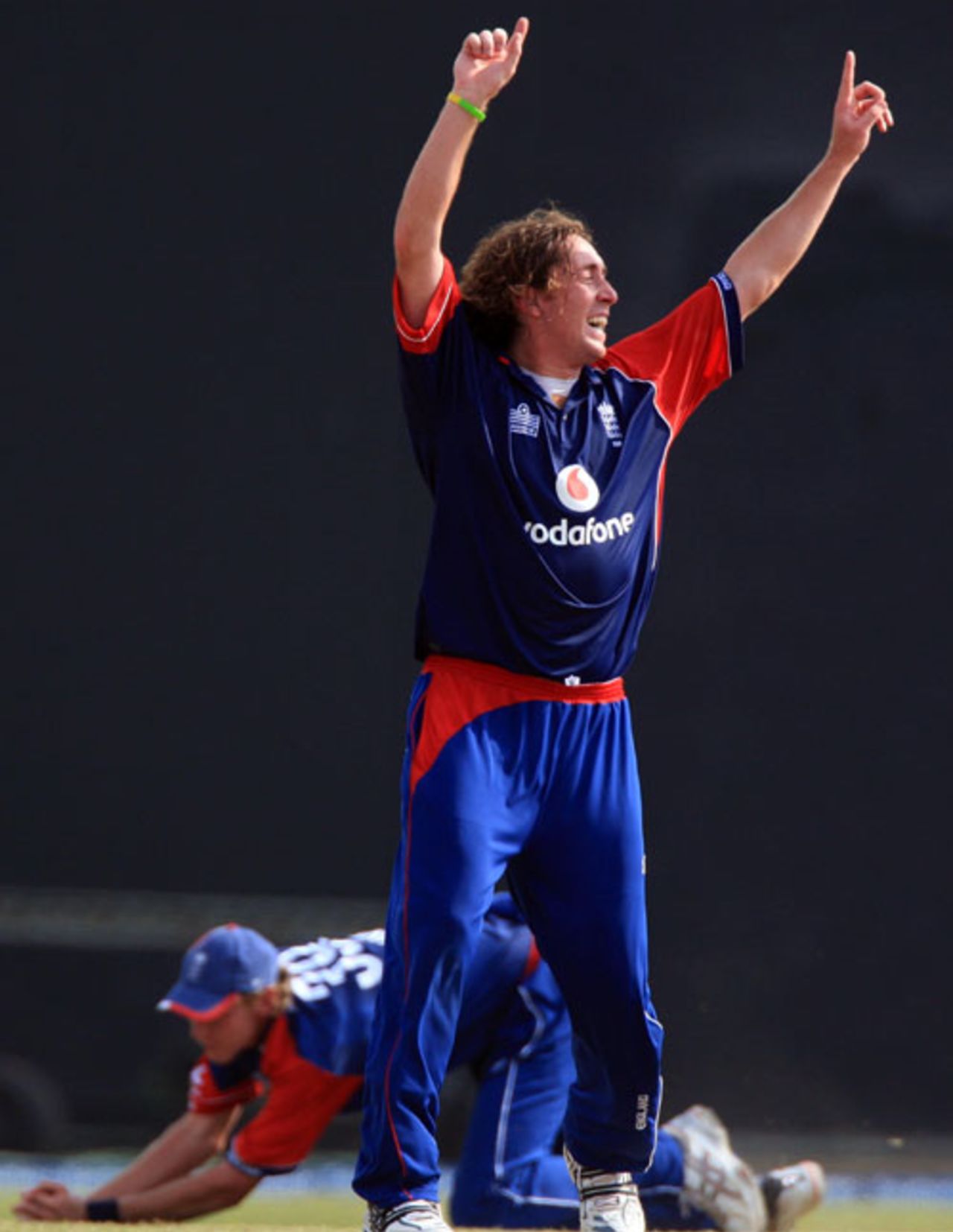 Ryan Sidebottom is delighted at taking the wicket of Mahela Jayawardene, Sri Lanka v England, 5th ODI, Colombo, October 13, 2007