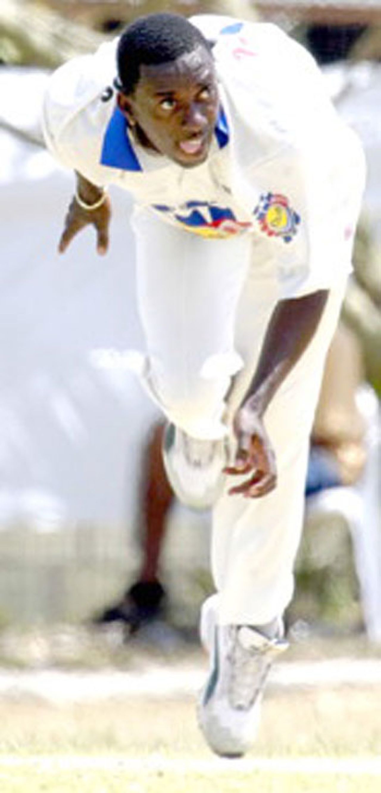 Pedro Collins on his way to 7 for 11 for Barbados, KFC Cup, October 17, 2007