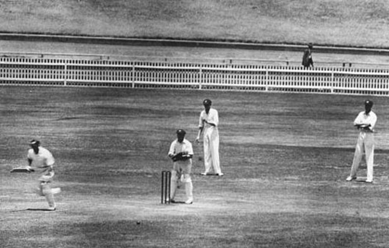 Herbert Sutcliffe hits the winning run as the lone spectator on the Hill heads home, Australia v England, 1st Test, Sydney, December 7, 1932