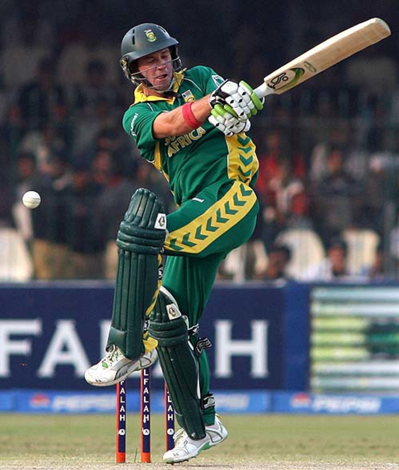 AB de Villiers attempts to guide one to the leg side, Pakistan v South Africa, 2nd ODI, Lahore, October 20, 2007