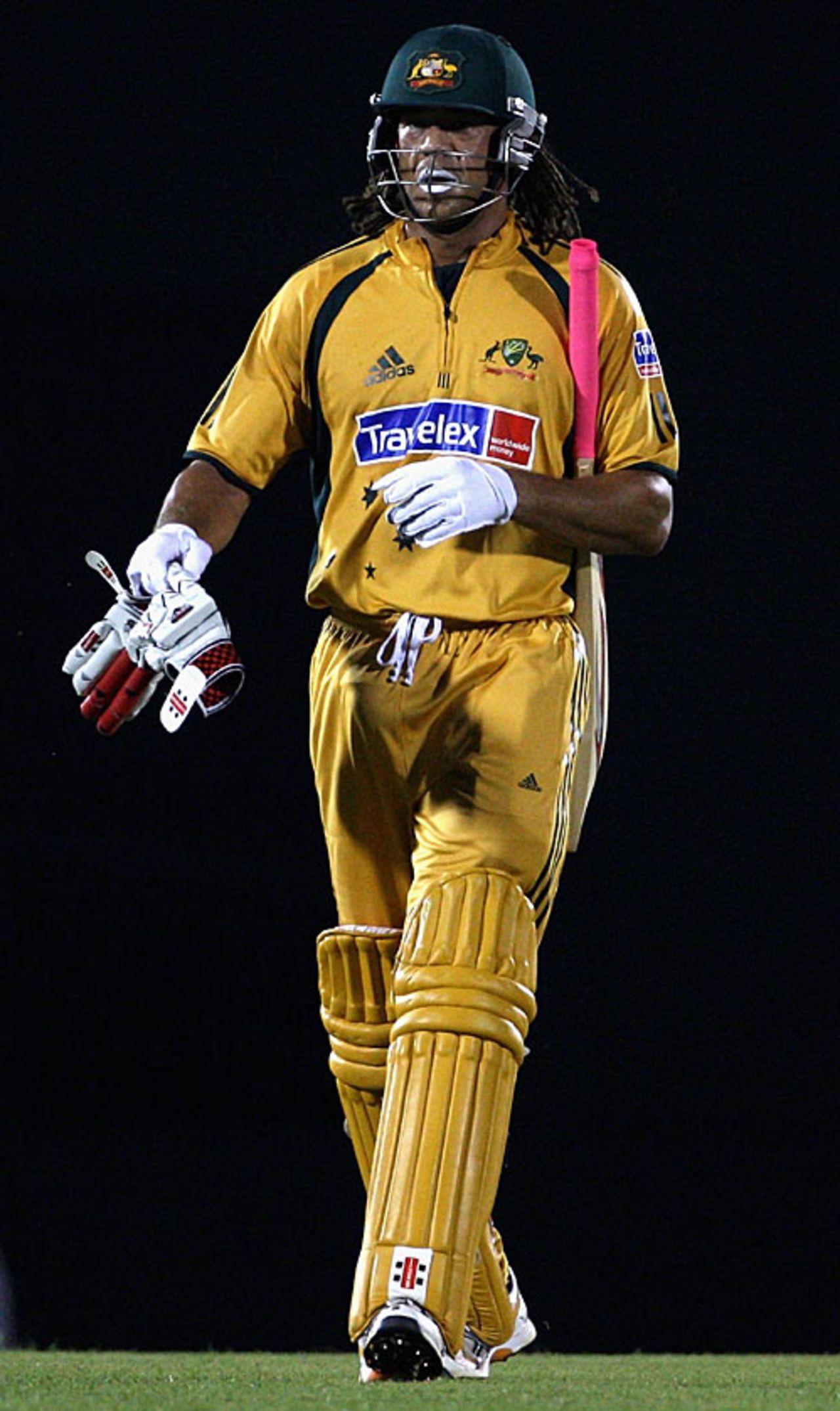 Andrew Symonds was run out for 20, India v Australia, Twenty20 international, Mumbai, October 20, 2007