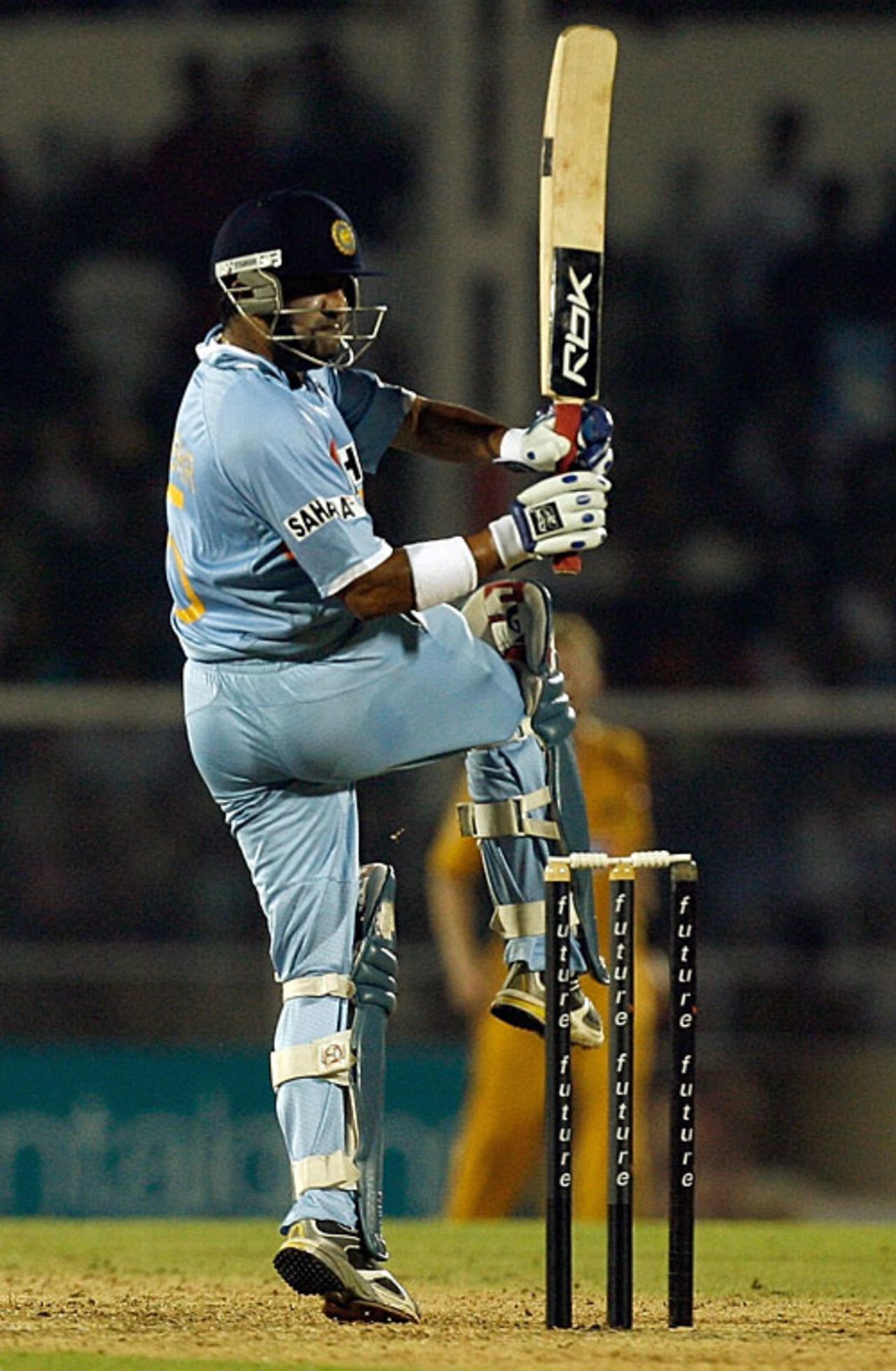 Gautam Gambhir pulls to the boundary, India v Australia, Twenty20 international, Mumbai, October 20, 2007