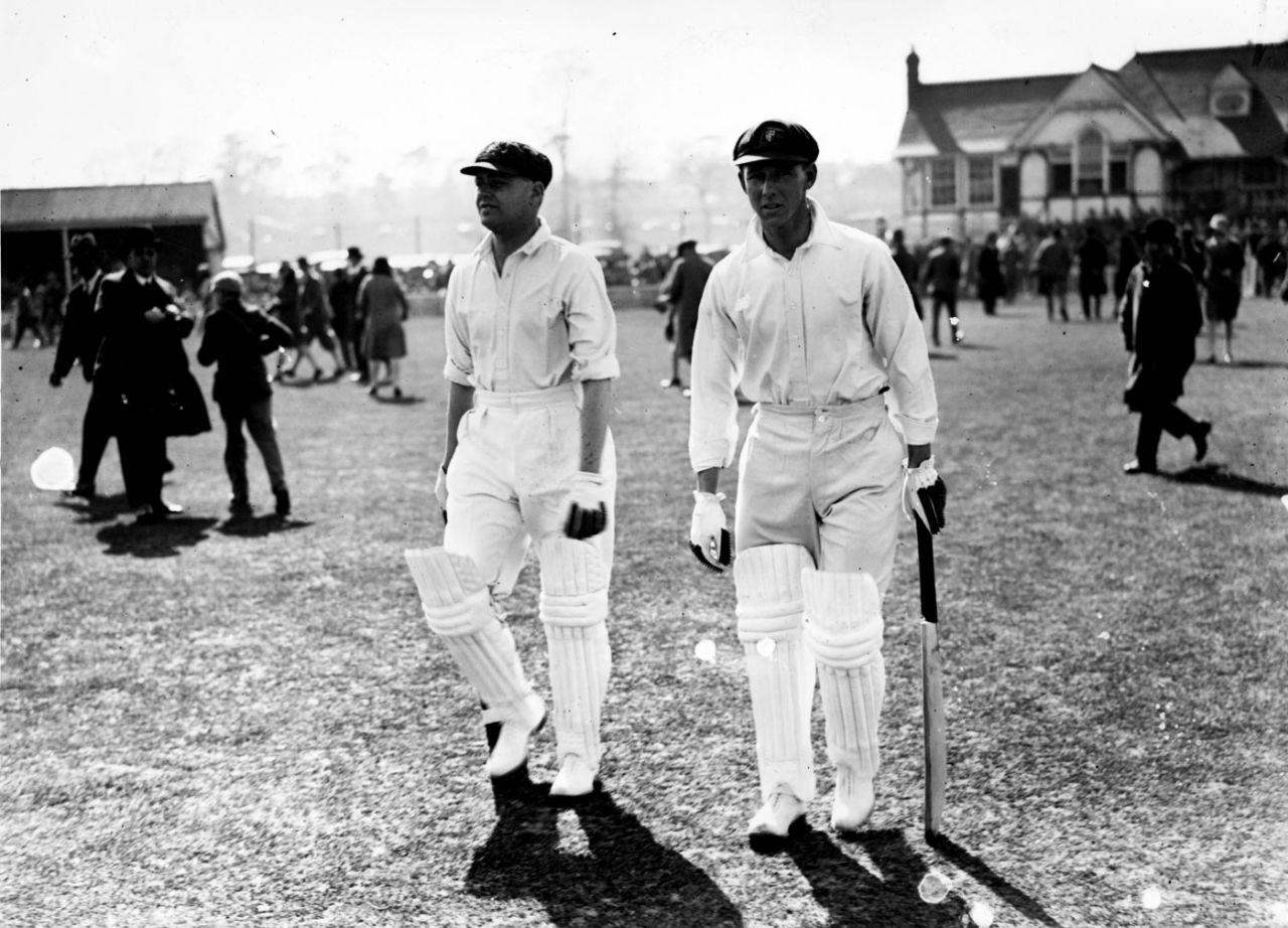 Archie Jackson and Bill Woodfull open the tour, Worcestershire v Australians,  Worcester, April 30, 1930