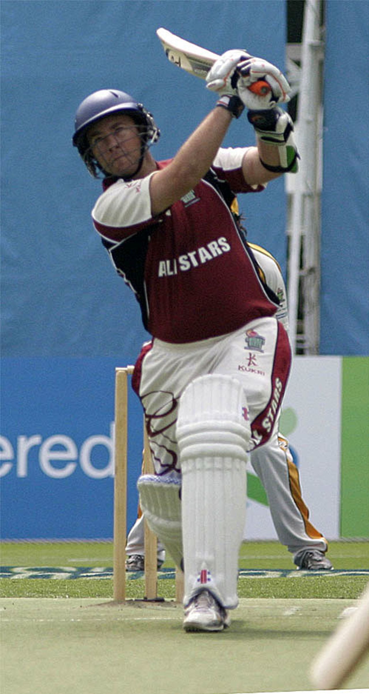 Craig McMillan hits over the top during the Hong Kong Cricket Sixes, Kowloon Cricket Club, October 27, 2007
