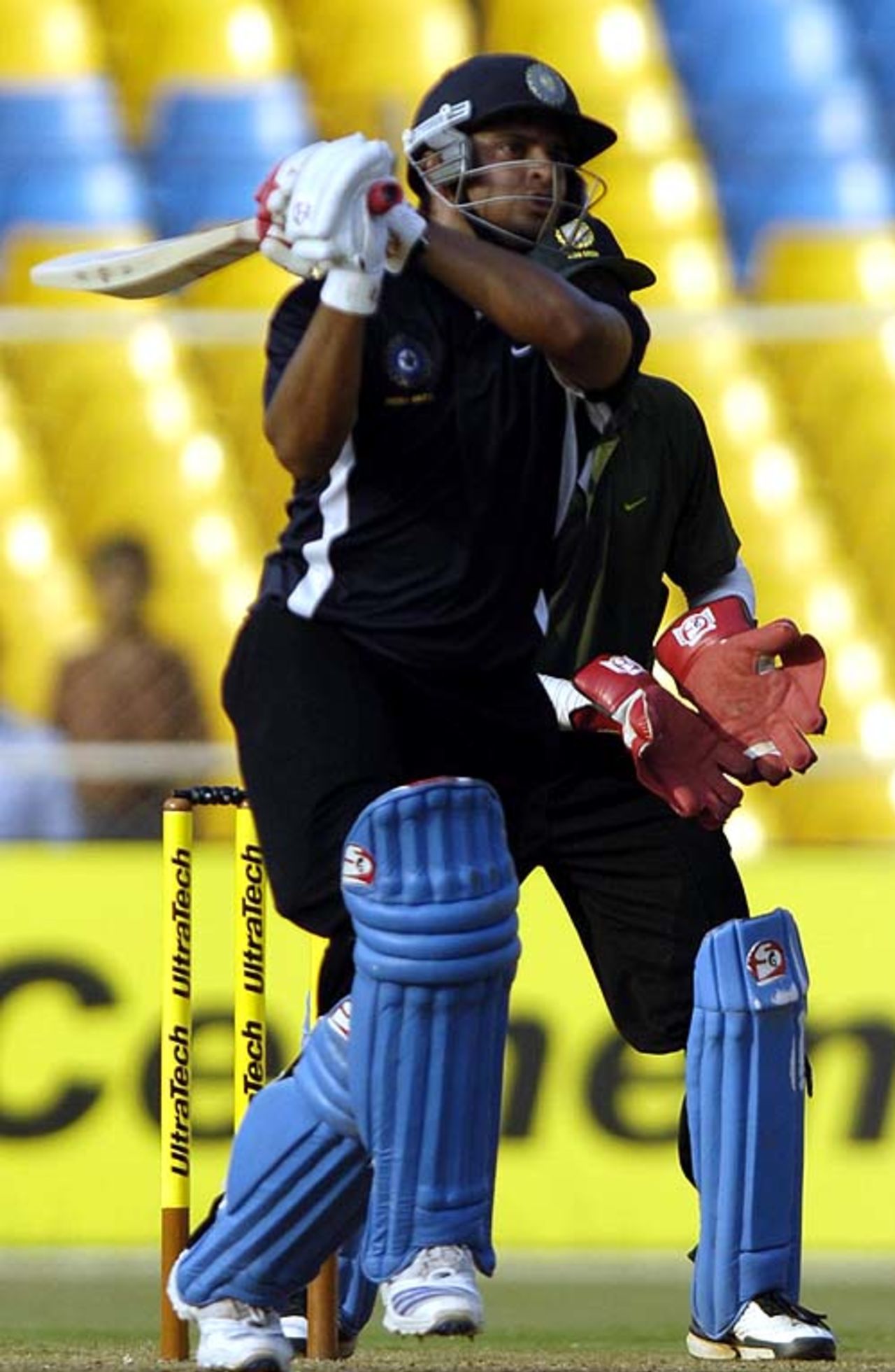 Suresh Raina scored his second successive fifty in the tournament, India Blue v India Green, 3rd match, Challenger Trophy, Ahmedabad, October 27, 2007