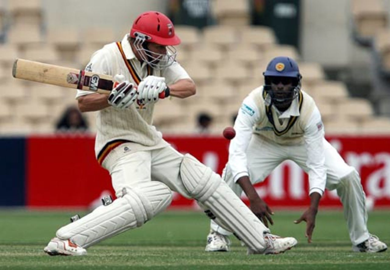 Tom Plant was unbeaten on 63 after the second day, Cricket Australia Chairman's XI v Sri Lankans, Adelaide, 2nd day, October 28, 2007