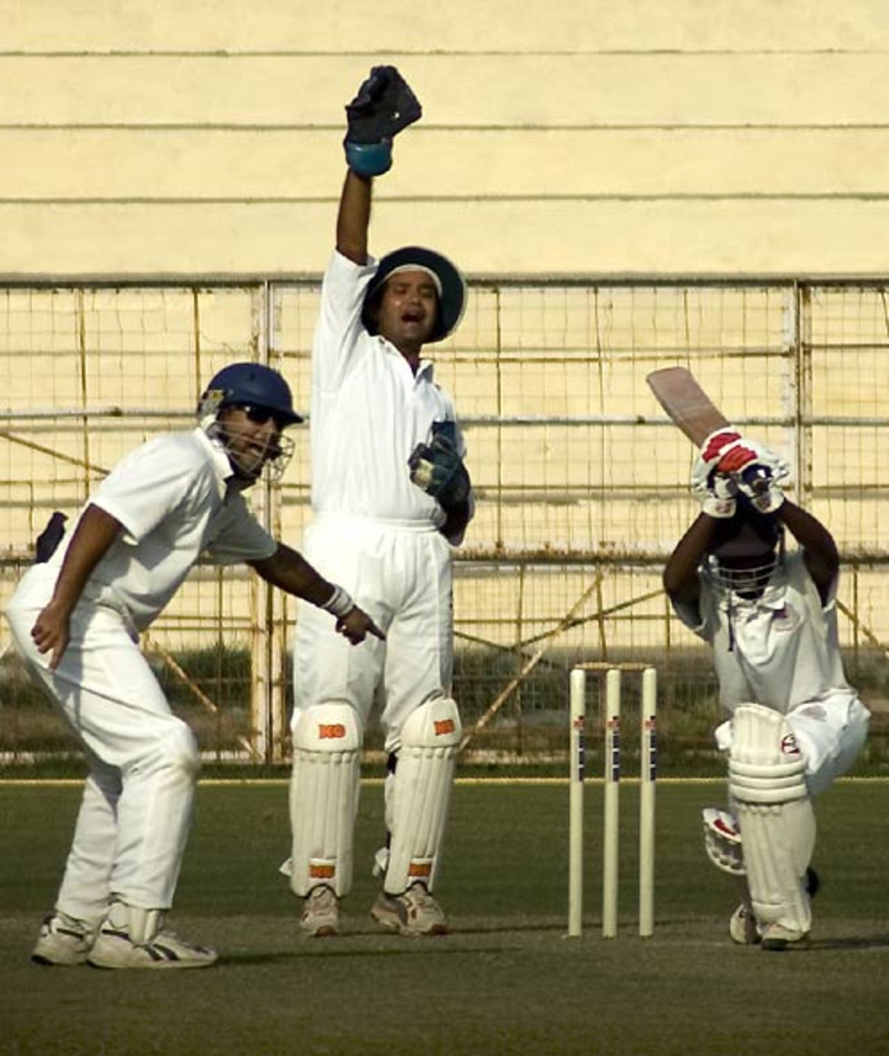 Punjab wicketkeeper Pankaj Dharmani appeals unsuccessfully for an lbw against B Sumanth, Punjab v Andhra, Ranji Trophy Super League, Group B, 1st round, 1st day, Amritsar, November 3, 2007