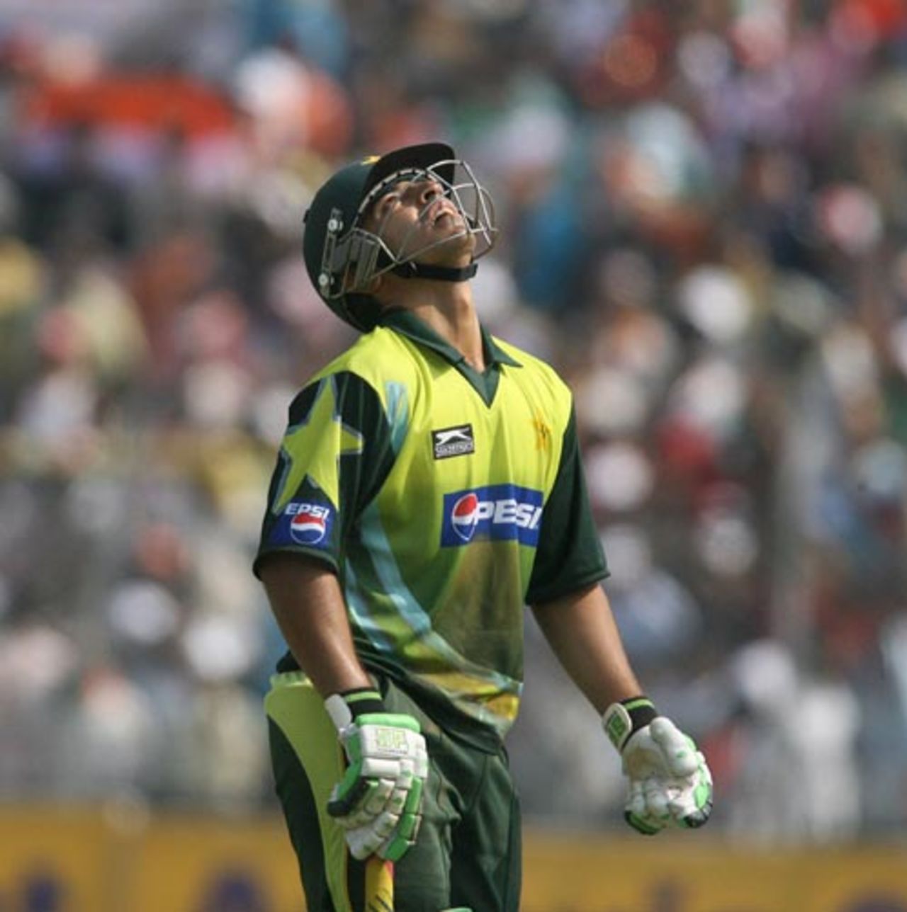 Salman Butt expresses his disappointment after being run out, India v Pakistan, 1st ODI, Guwahati, November 5, 2007
