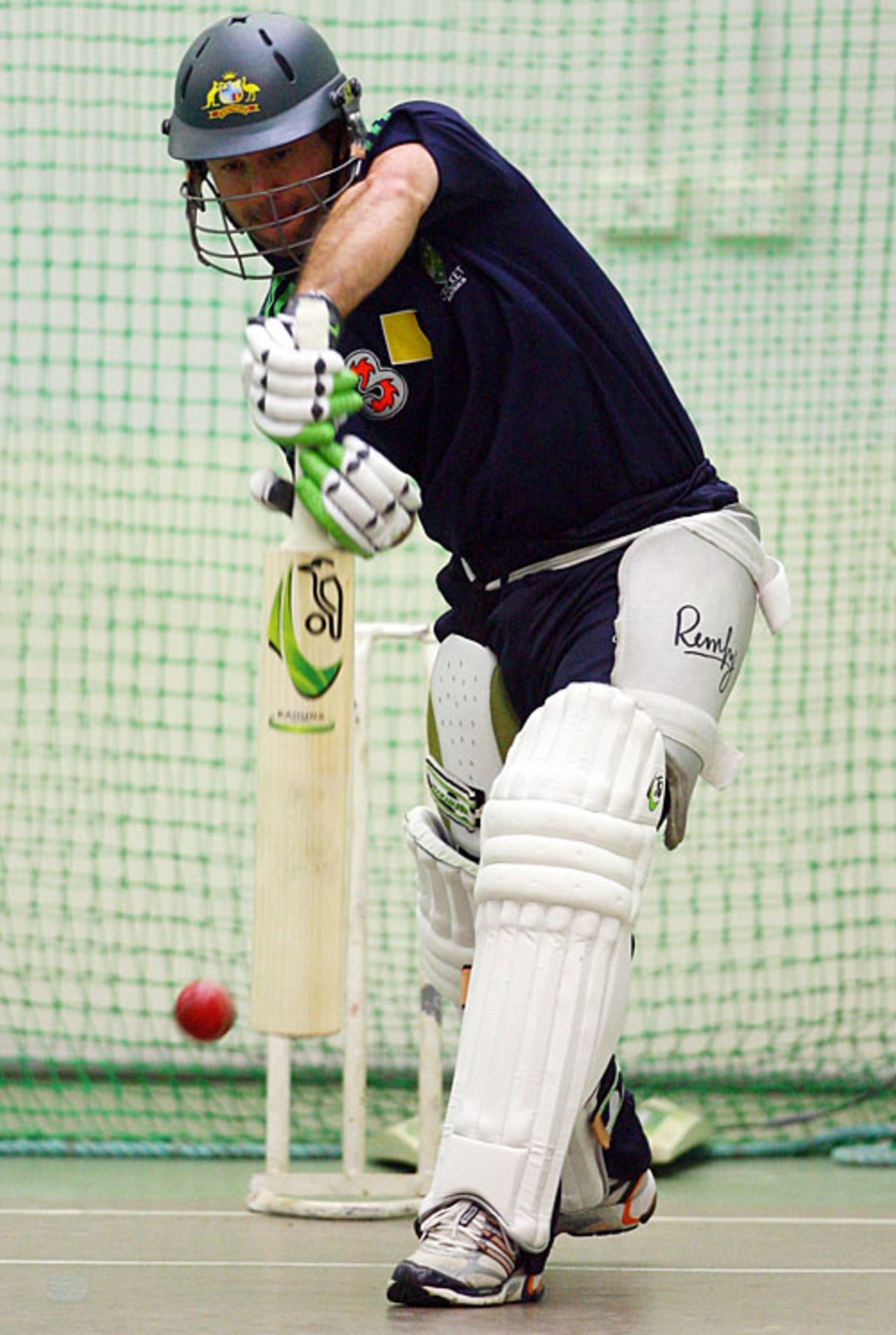 Ricky Ponting practises on the eve of the first Test against Sri Lanka, Brisbane, November 7, 2007
