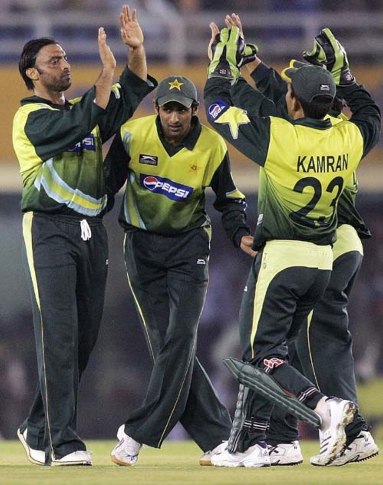 Shoaib Akhtar finished with 3 for 42 from his ten overs, India v Pakistan, 2nd ODI, Mohali, November 8, 2007