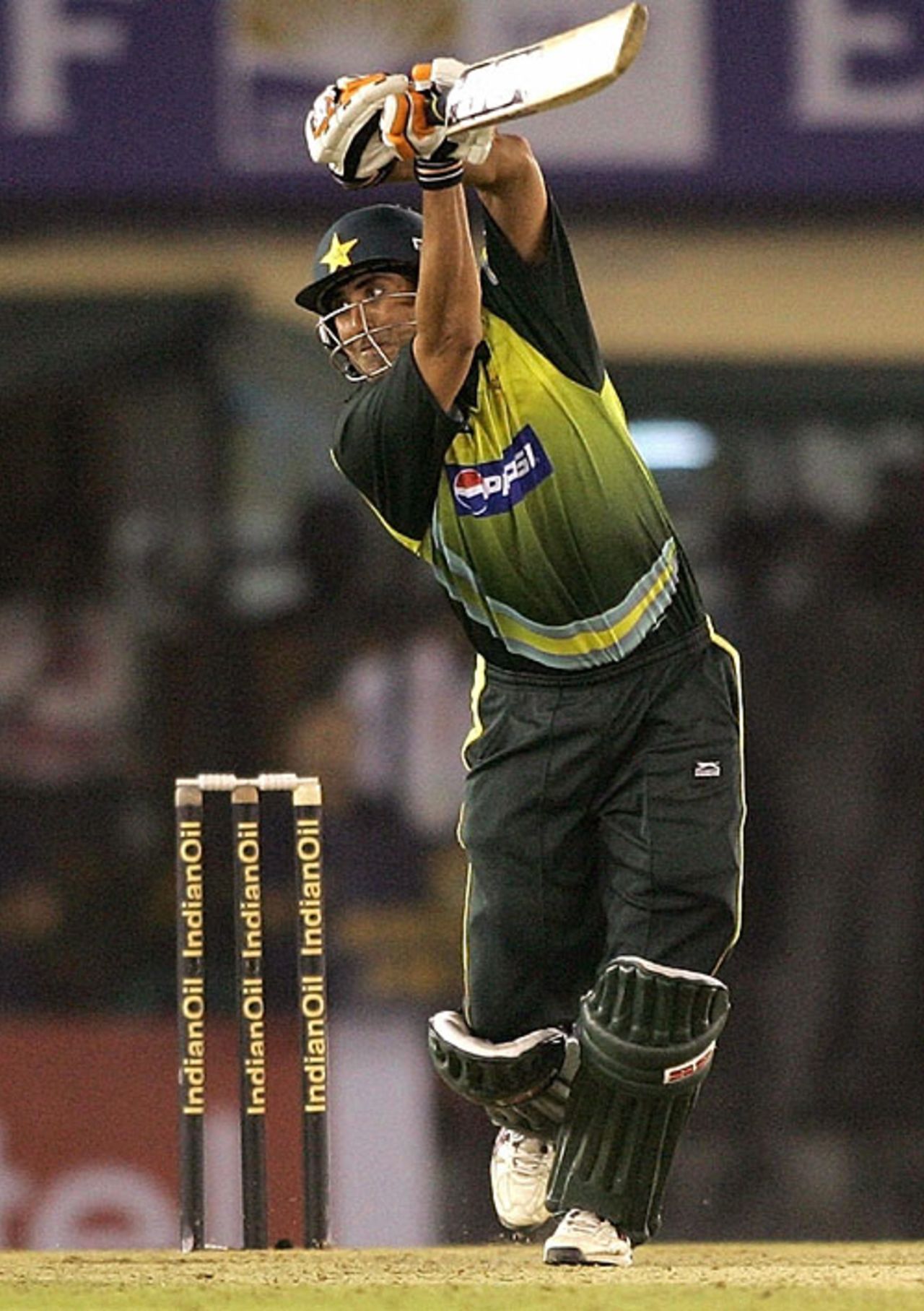 Younis Khan drives through the off side, India v Pakistan, 2nd ODI, Mohali, November 8, 2007