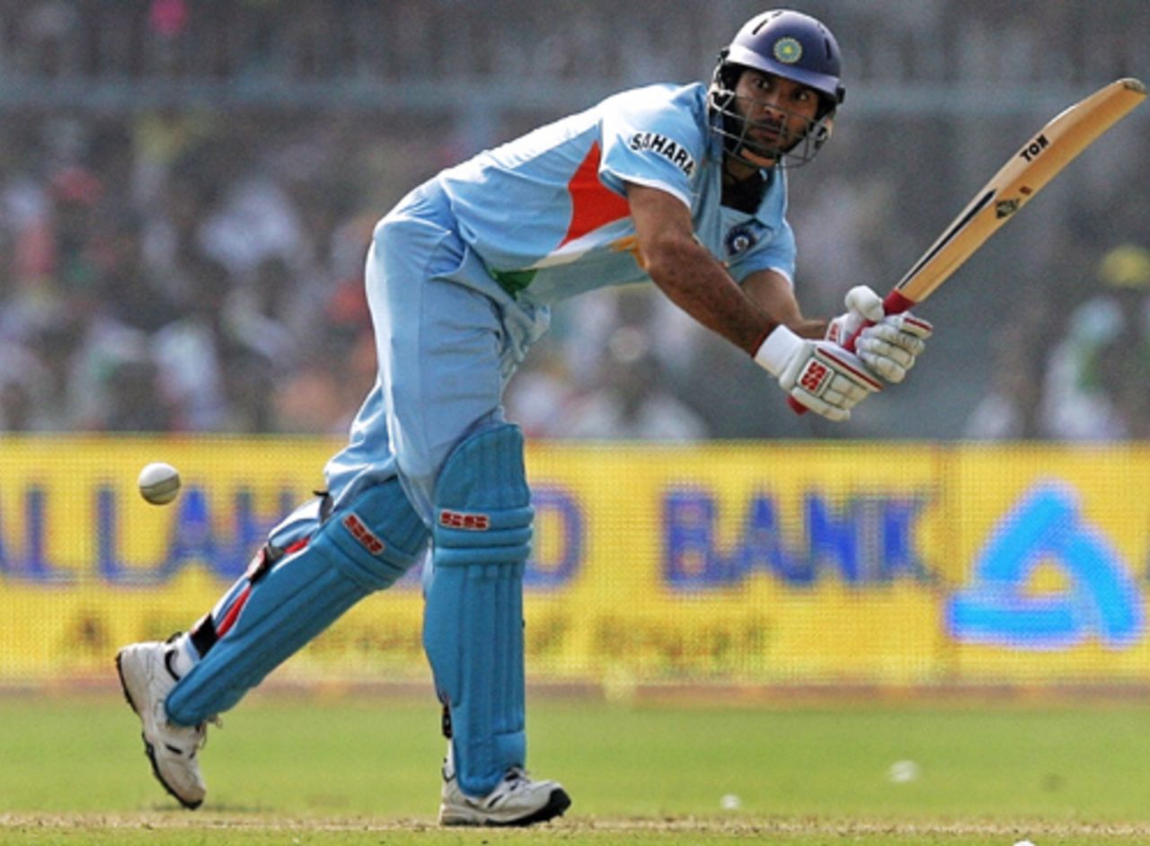Yuvraj Singh blasted 77 of 95 balls, including three sixes, India v Pakistan, 3rd ODI, Kanpur, November 11, 2007 