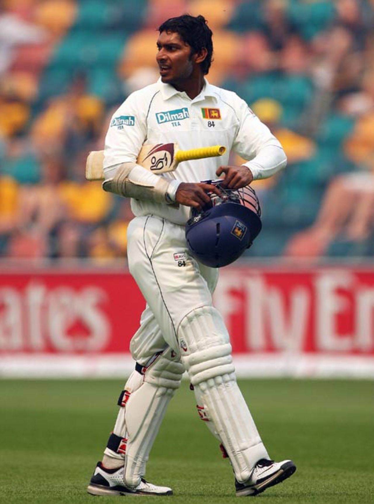 Kumar Sangakkara walks back after being given out for 192, Australia v Sri Lanka,  2nd Test, Hobart, 4th day, November 20, 2007
