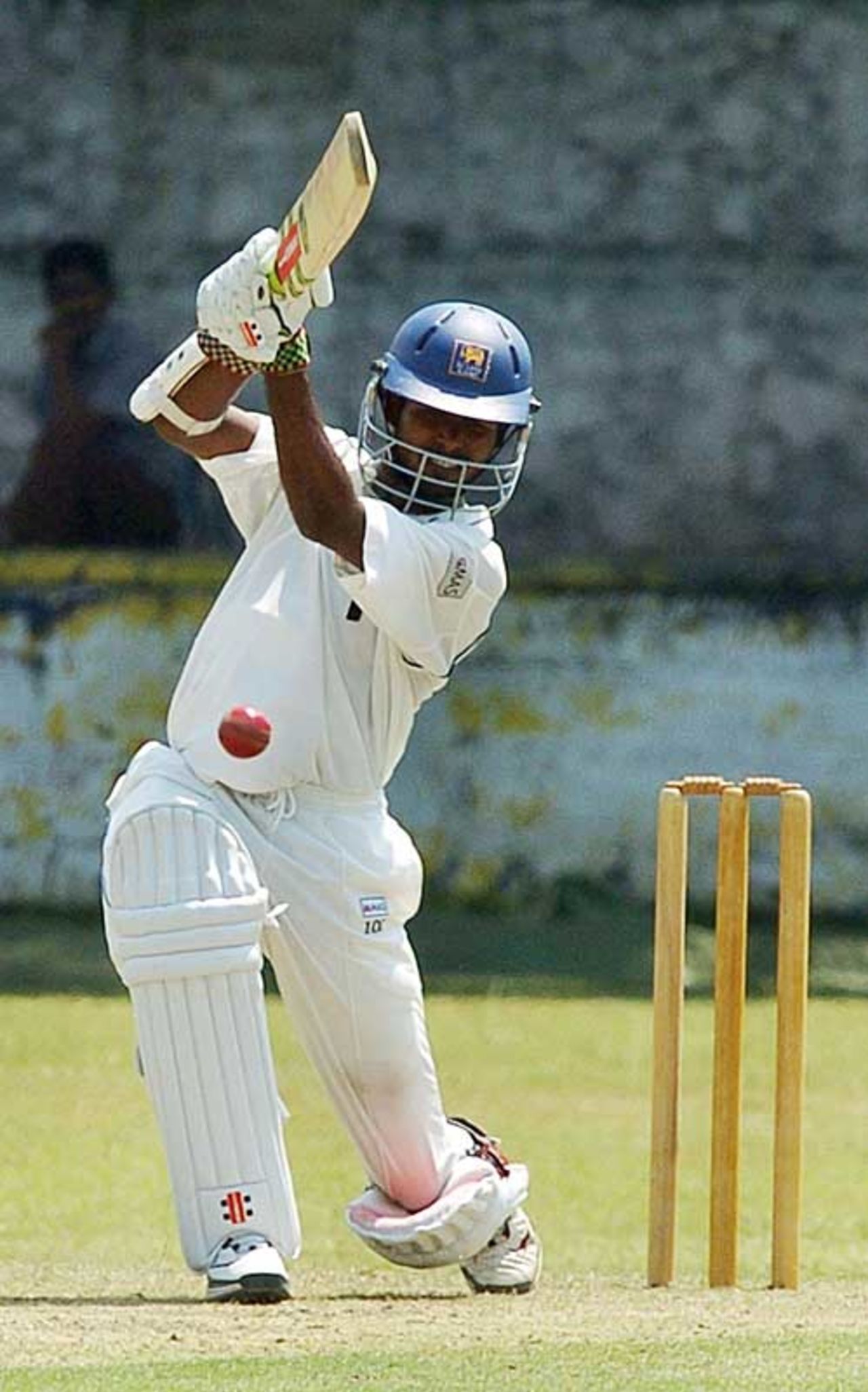 Upul Tharanga drives during his timely innings against England, Sri Lanka Cricket Board President's XI v England XI, Colombo, November 20, 2007