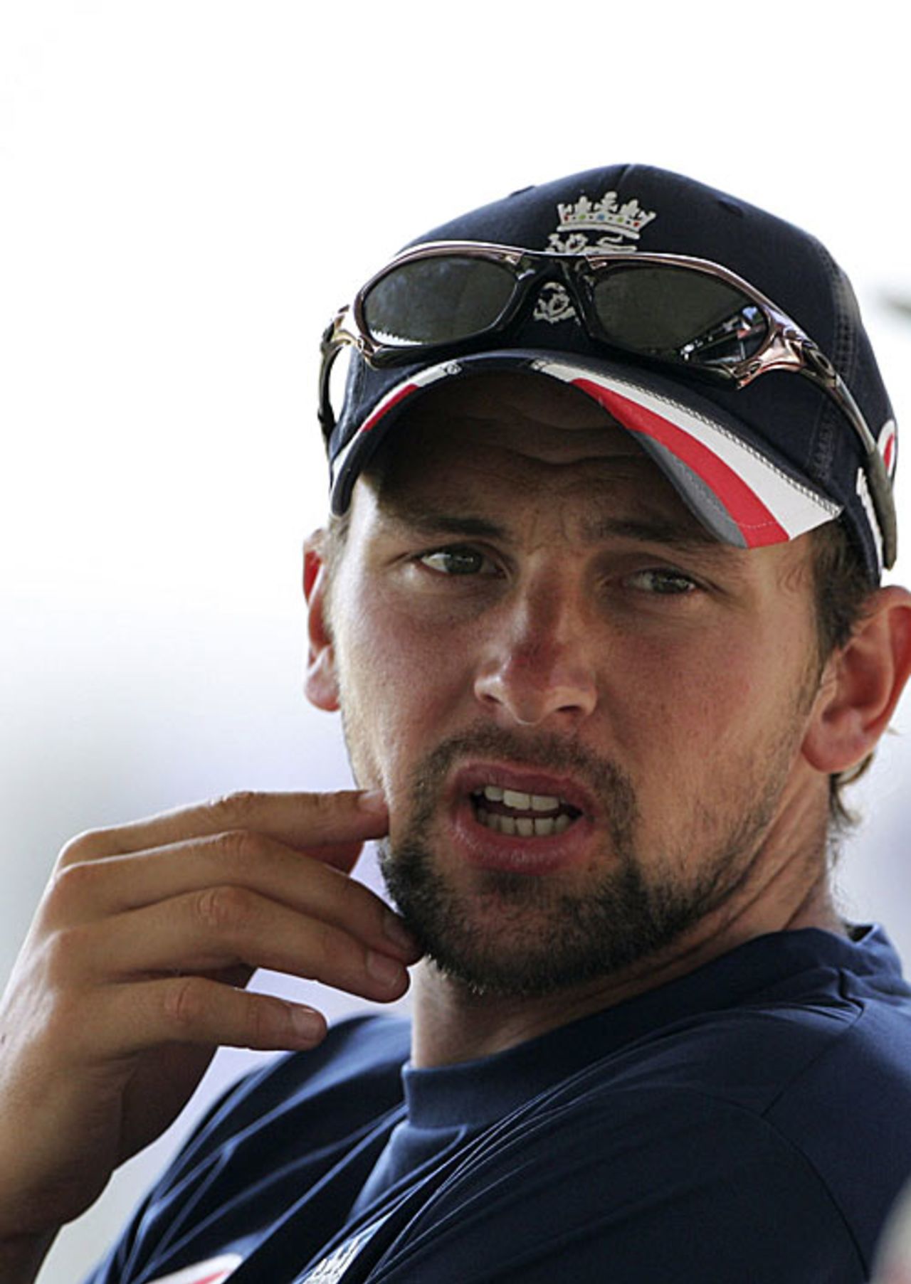Steve Harmison watches England take on a Sri Lanka President's XI at Colombo, Sri Lanka Cricket Board President's XI v England XI, Colombo, November 20, 2007