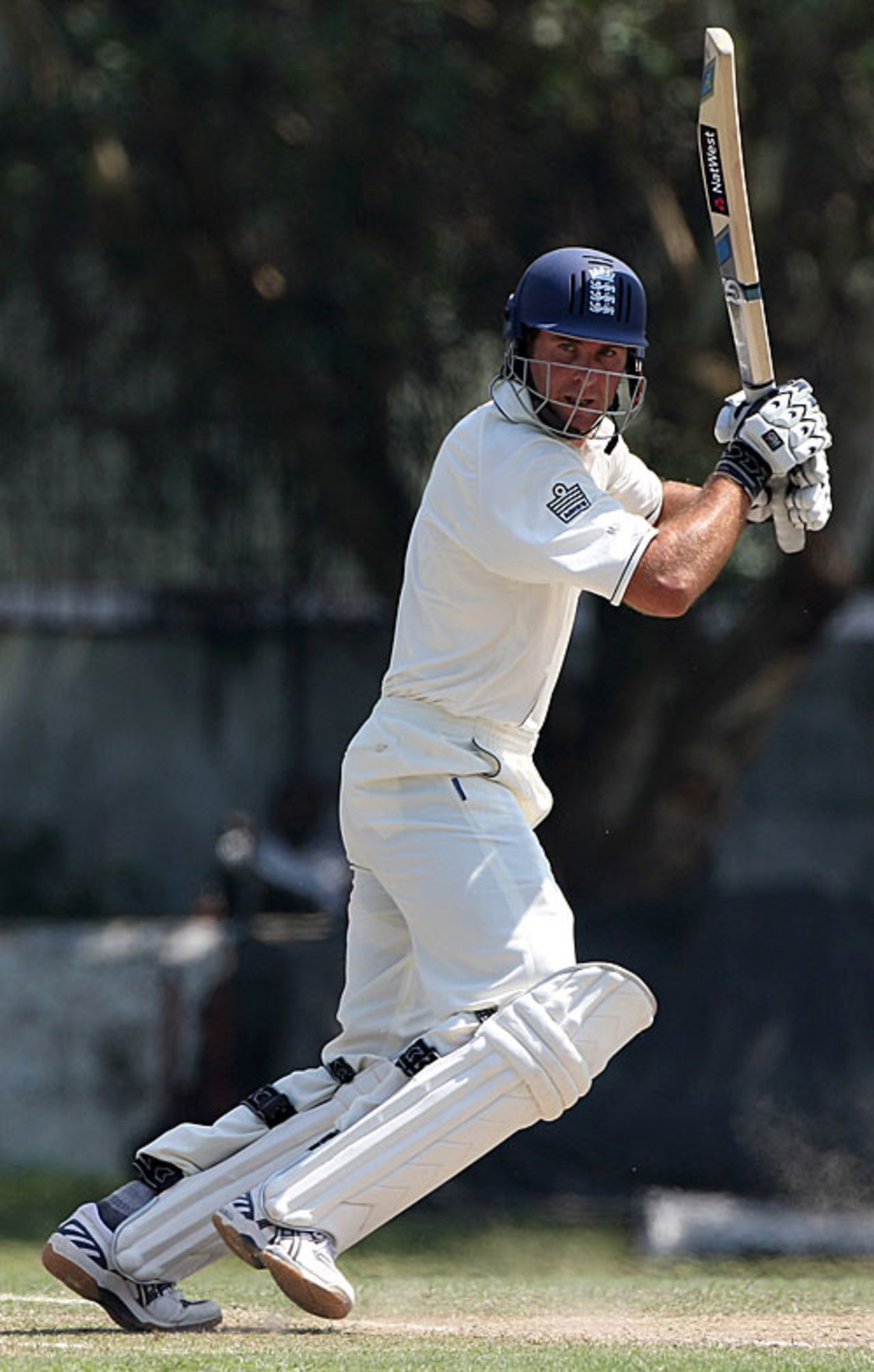 Michael Vaughan guides down to third man, Sri Lanka Cricket Board President's XI v England XI, Colombo, November 22, 2007