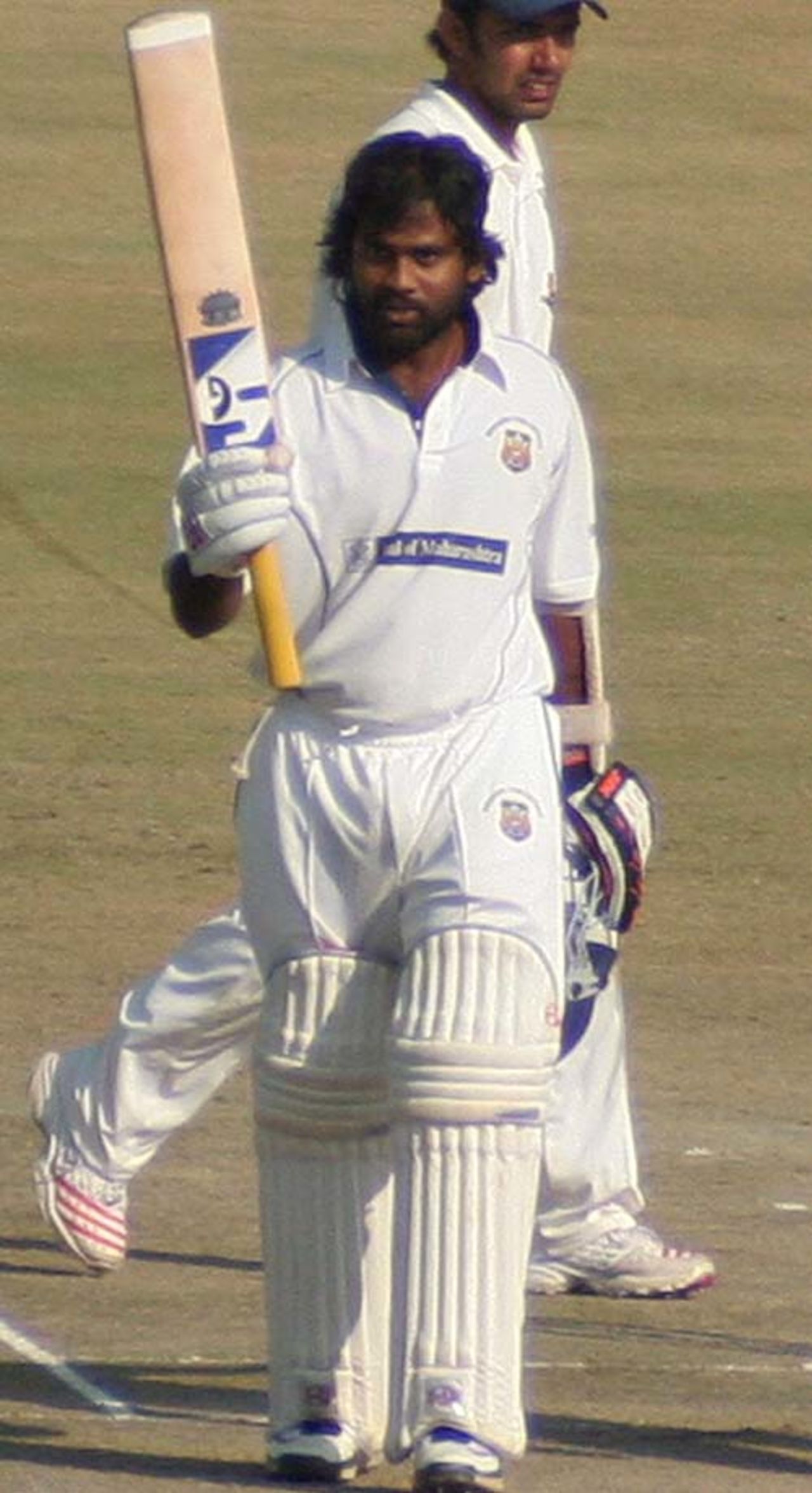 Venugopal Rao raises the bat after reaching his hundred, Himachal Pradesh v Maharashtra, Ranji Trophy Super League, Group A, 3rd round, Dharamsala, 2nd day, November 24, 2007 

