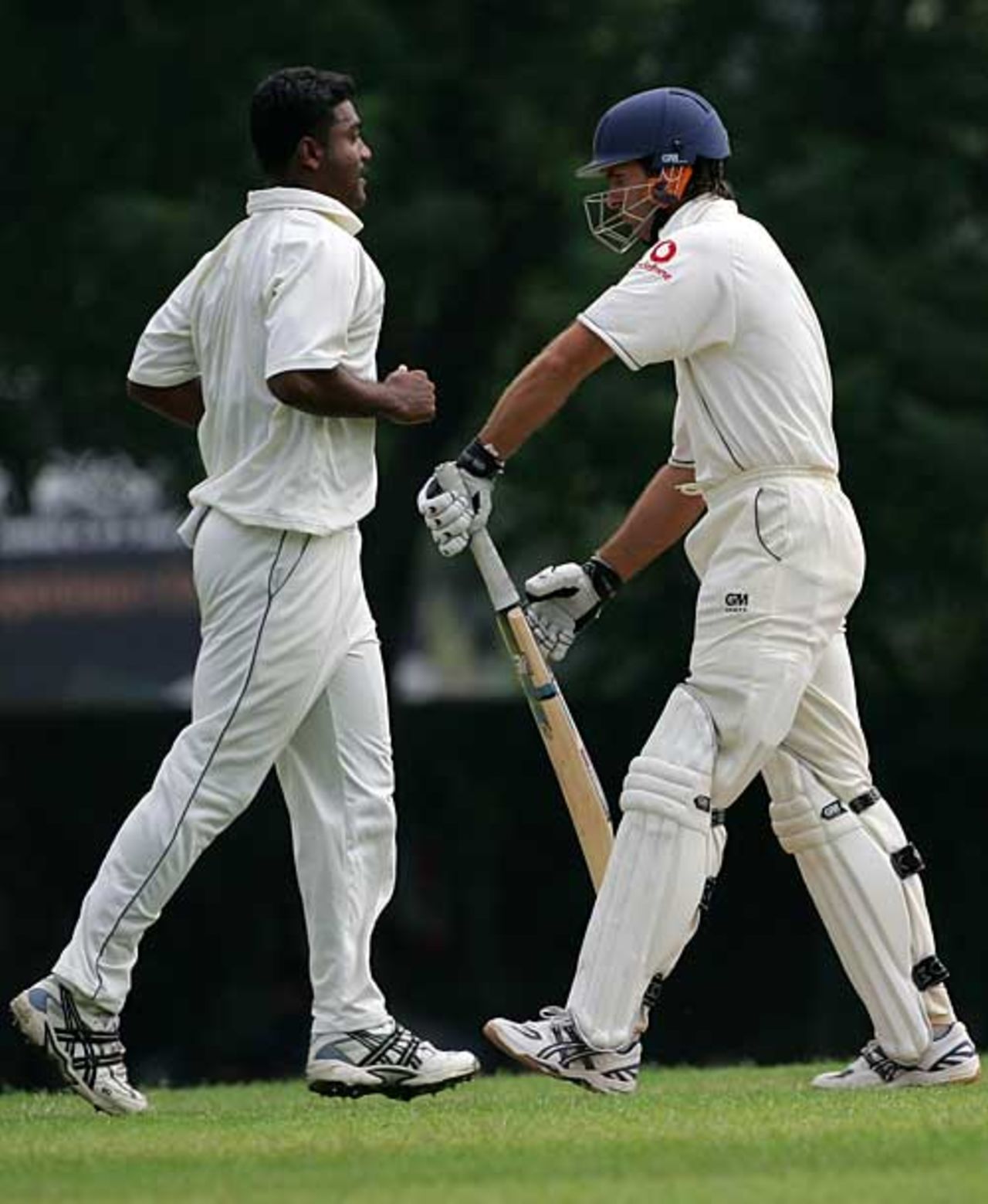 Michael Vaughan stands after being bowled by Sujeewa de Silva, SL Board President's XI v England XI, Colombo, November 26, 2007