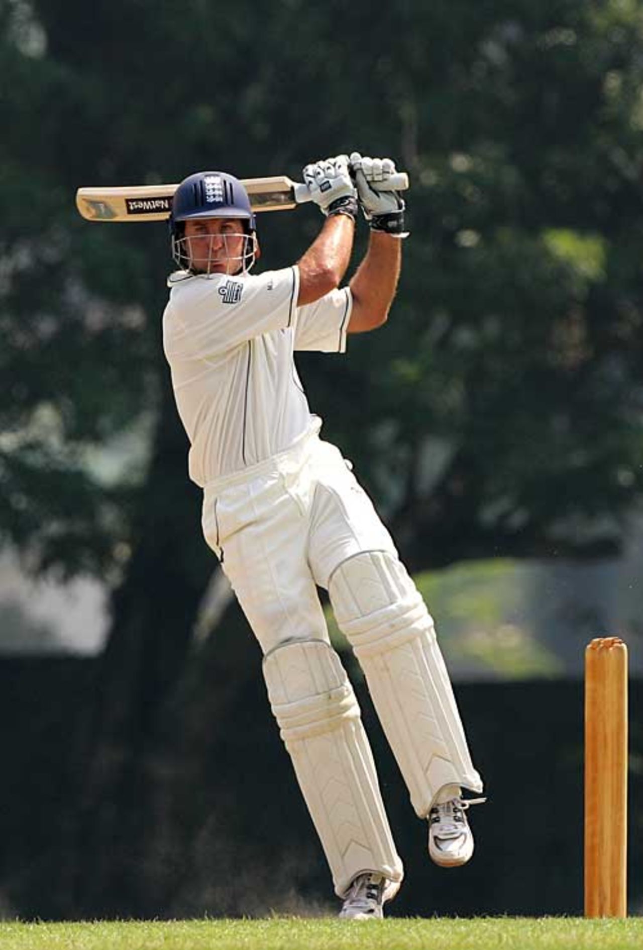 Michael Vaughan latches onto a classical pull during his 32, Sri Lanka Cricket Board President's XI v England XI, Colombo, November 27, 2007