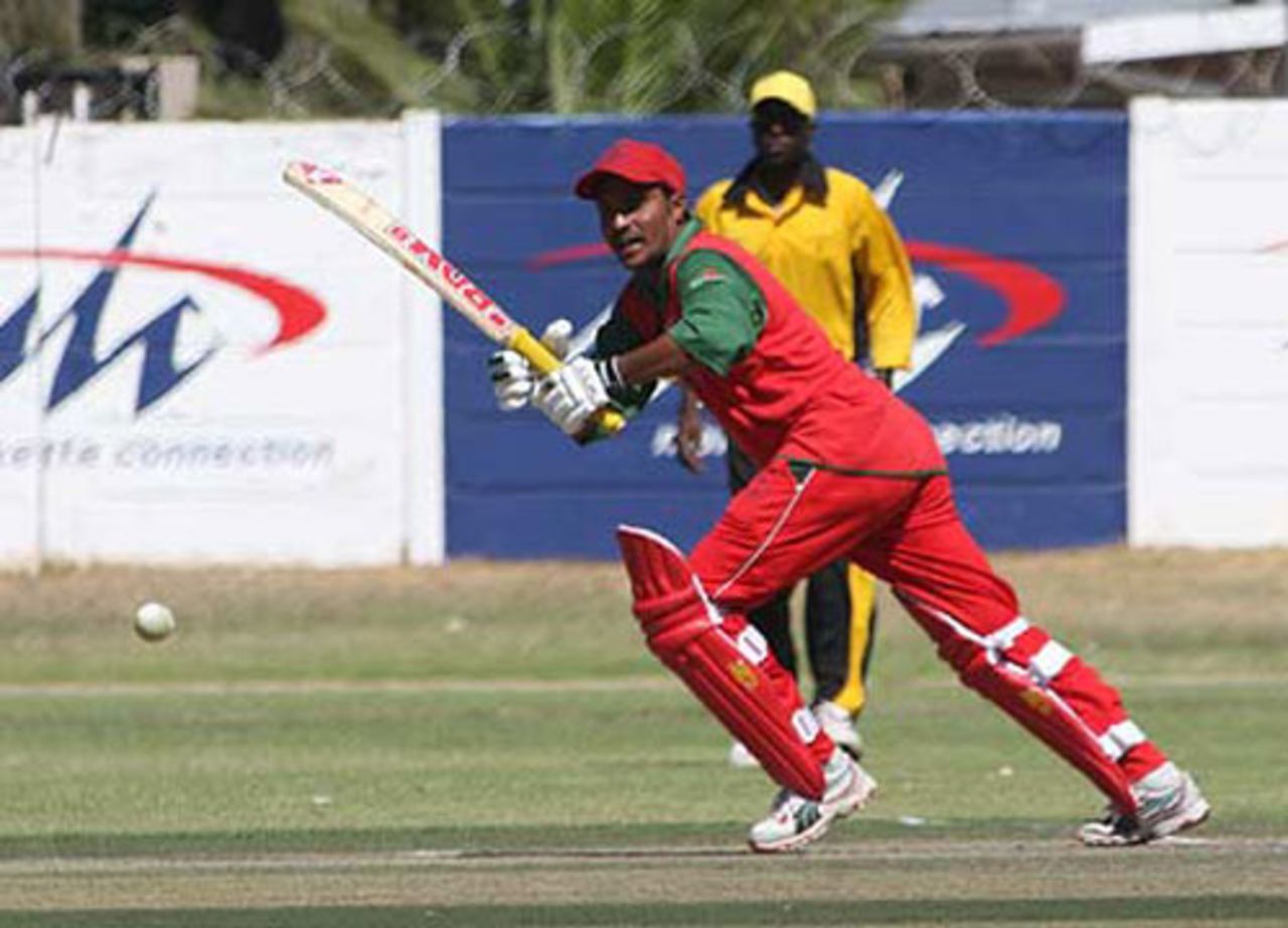 Sultan Ahmed on his way to 52 in Oman's three-wicket victory , Oman v Uganda, World Cricket League Division Two, Windhoek, November 25, 2007