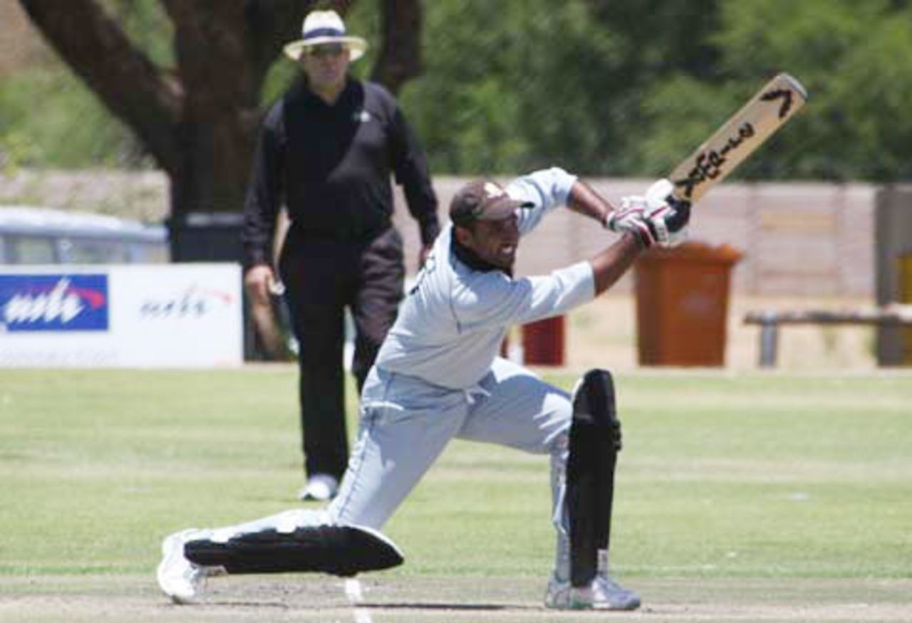 Arshad Ali hits out, UAE v Argentina, World Cricket League Division Two, Windhoek, November 27, 2007