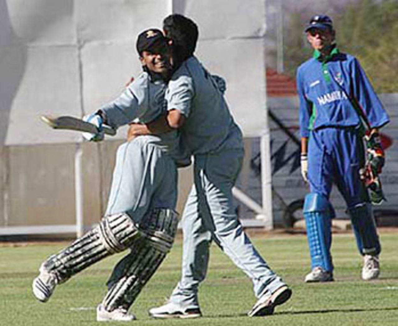UAE celebrate victory over Namibia, Namibia v UAE, World Cricket League Division Two, Windhoek, November 28, 2007